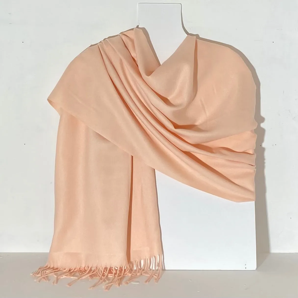 Aggie Cashmere Mix Wrap - Nude