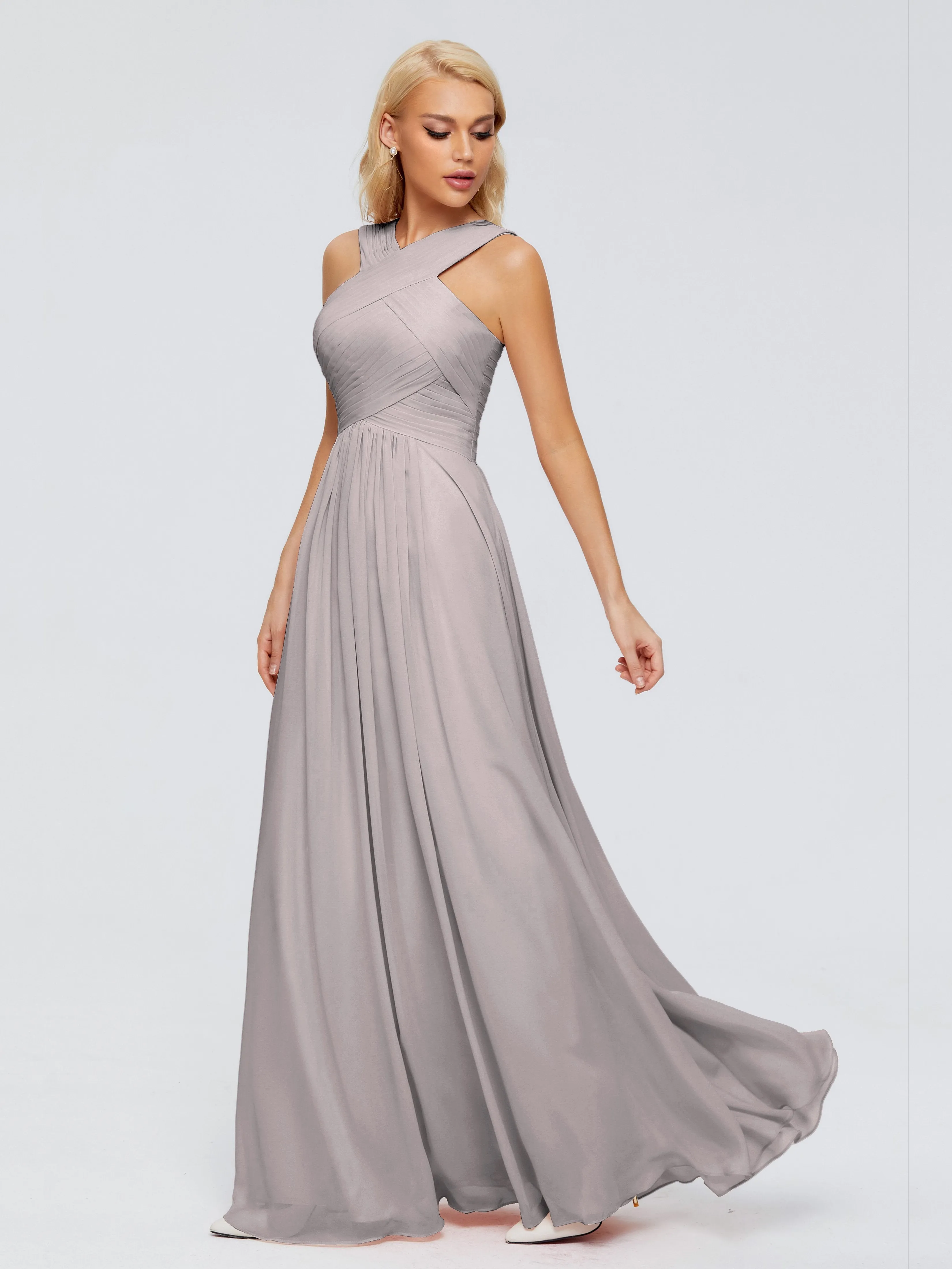 Aliyah Charming A-line Straps Chiffon Bridesmaid Dresses