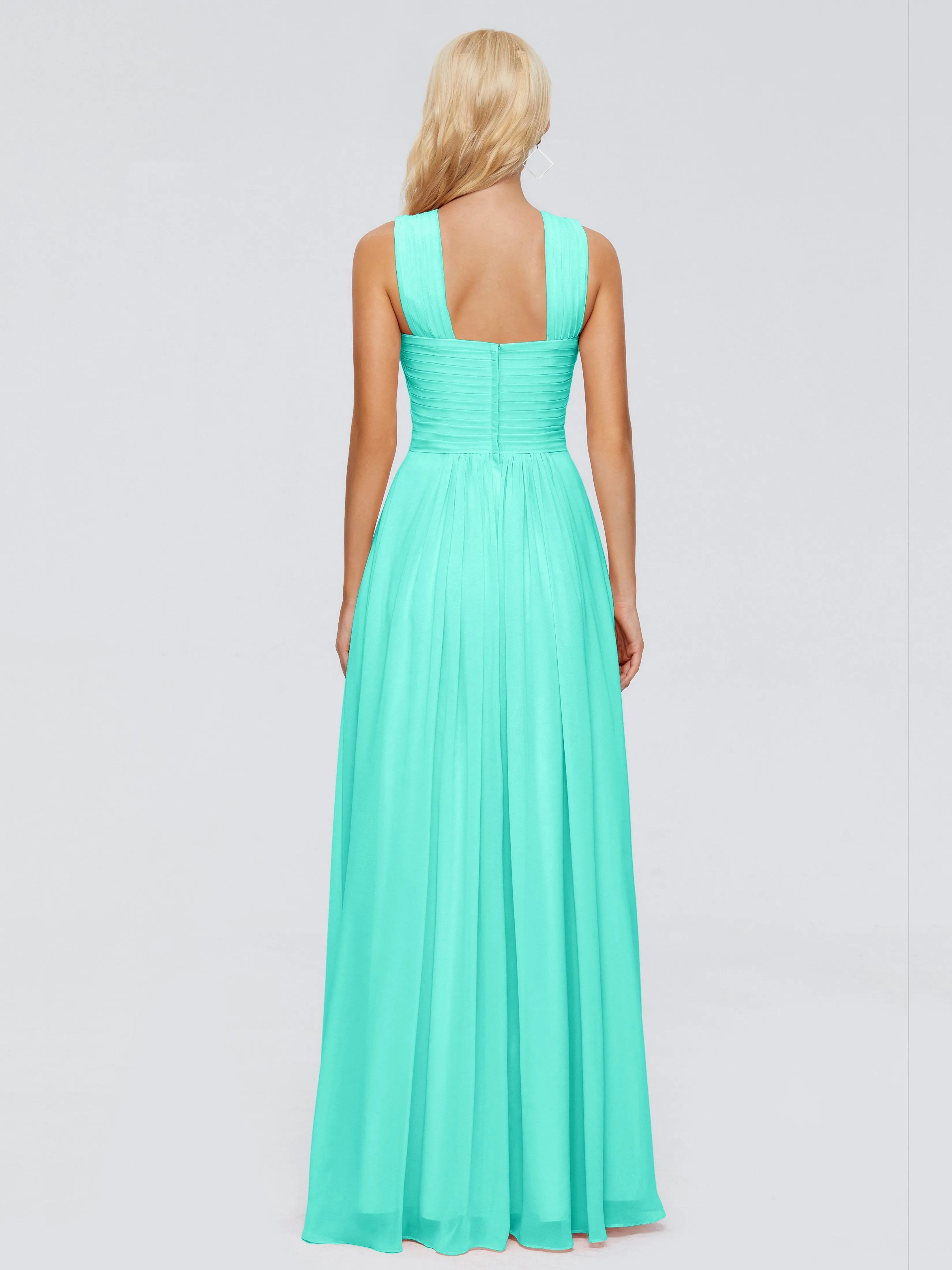 Aliyah Charming A-line Straps Chiffon Bridesmaid Dresses