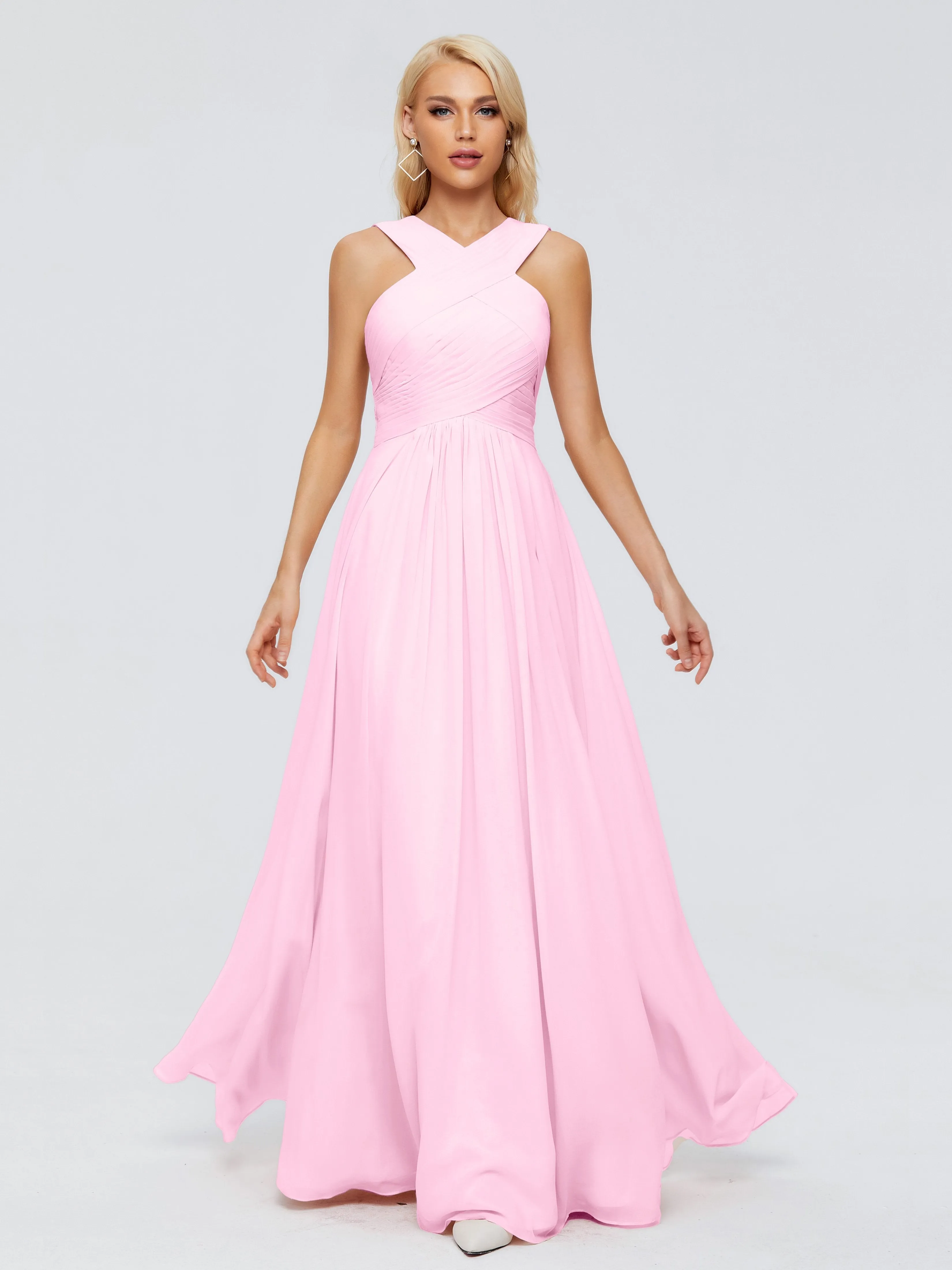 Aliyah Charming A-line Straps Chiffon Bridesmaid Dresses