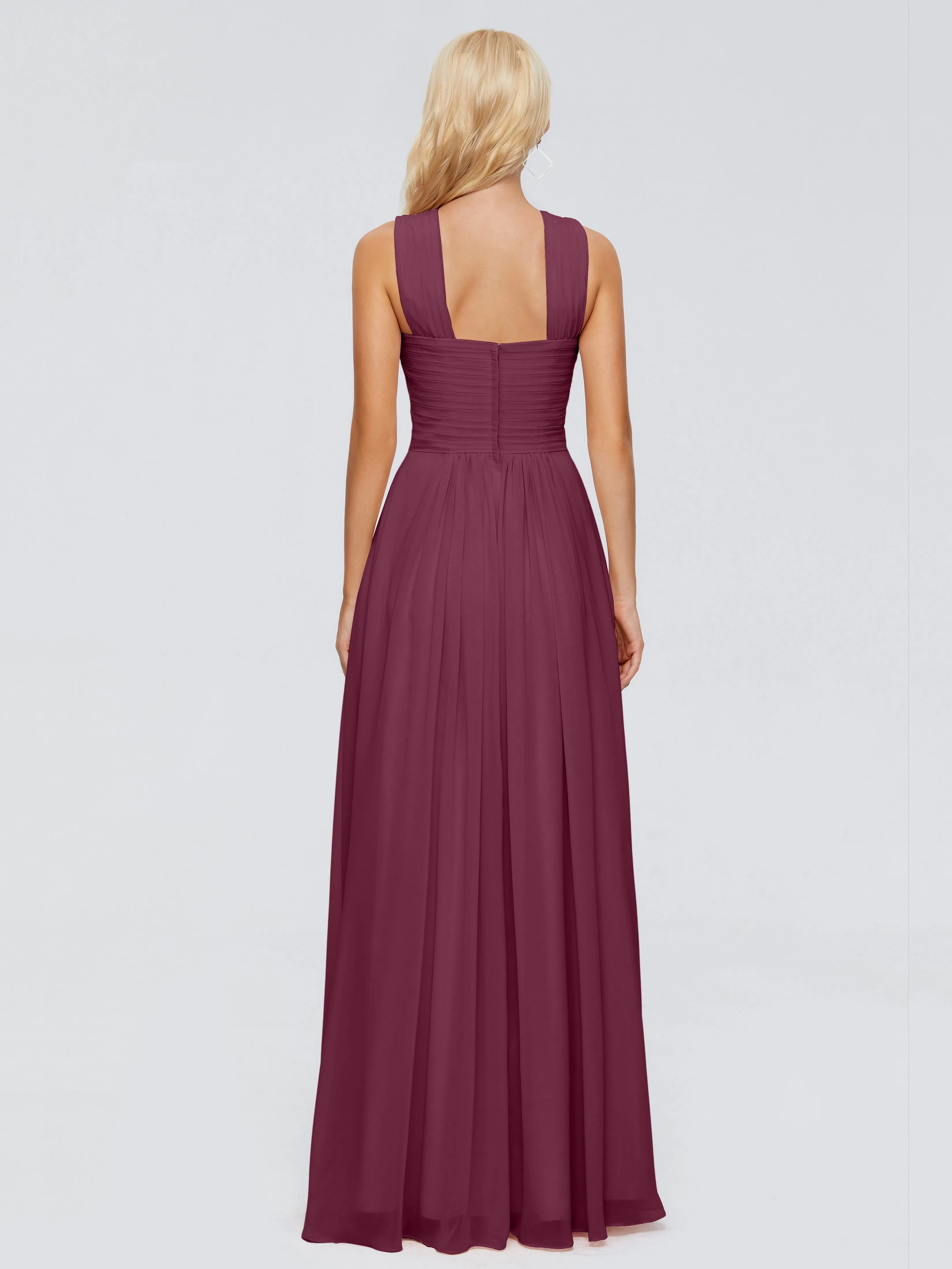 Aliyah Charming A-line Straps Chiffon Bridesmaid Dresses