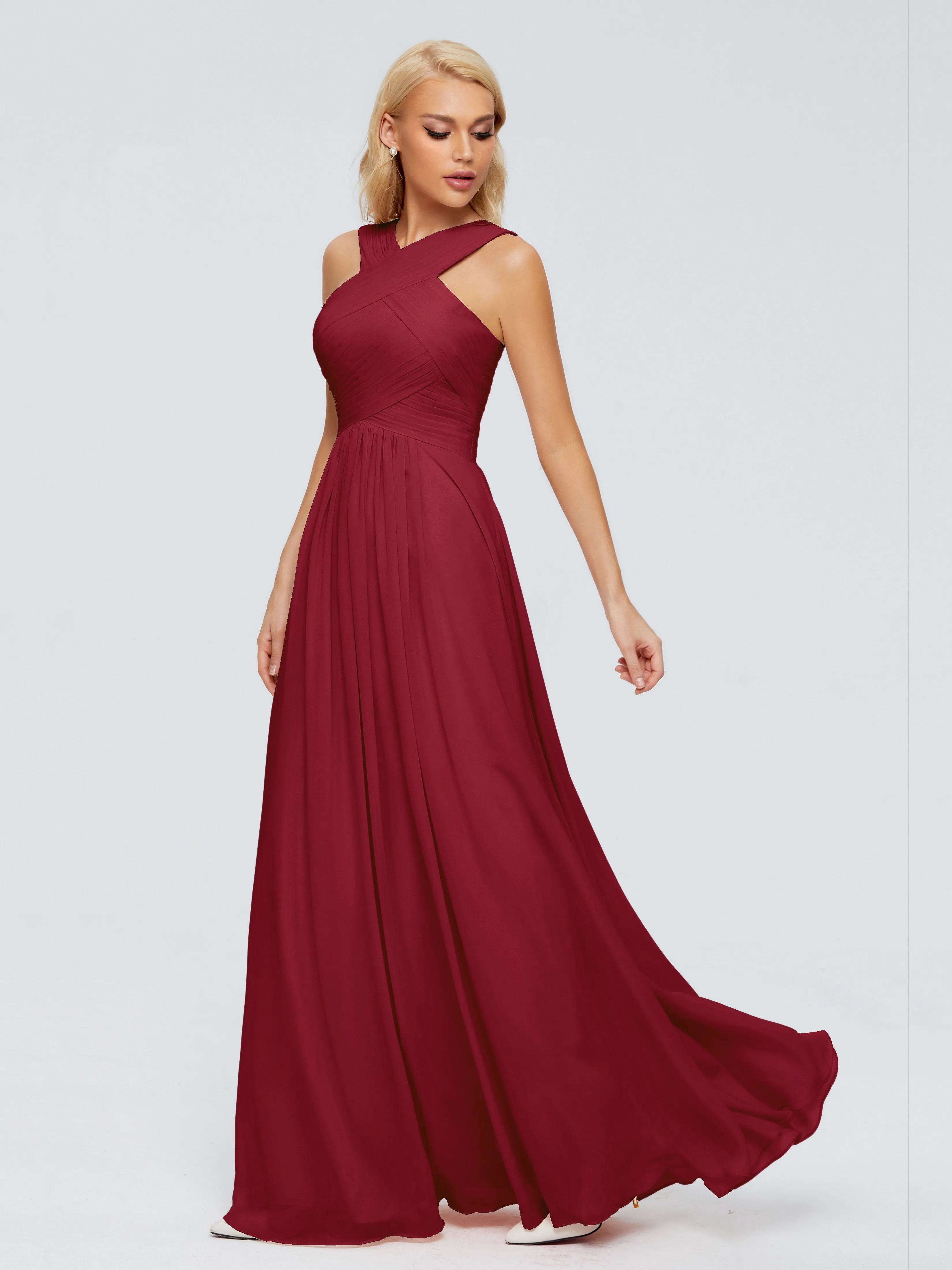 Aliyah Charming A-line Straps Chiffon Bridesmaid Dresses