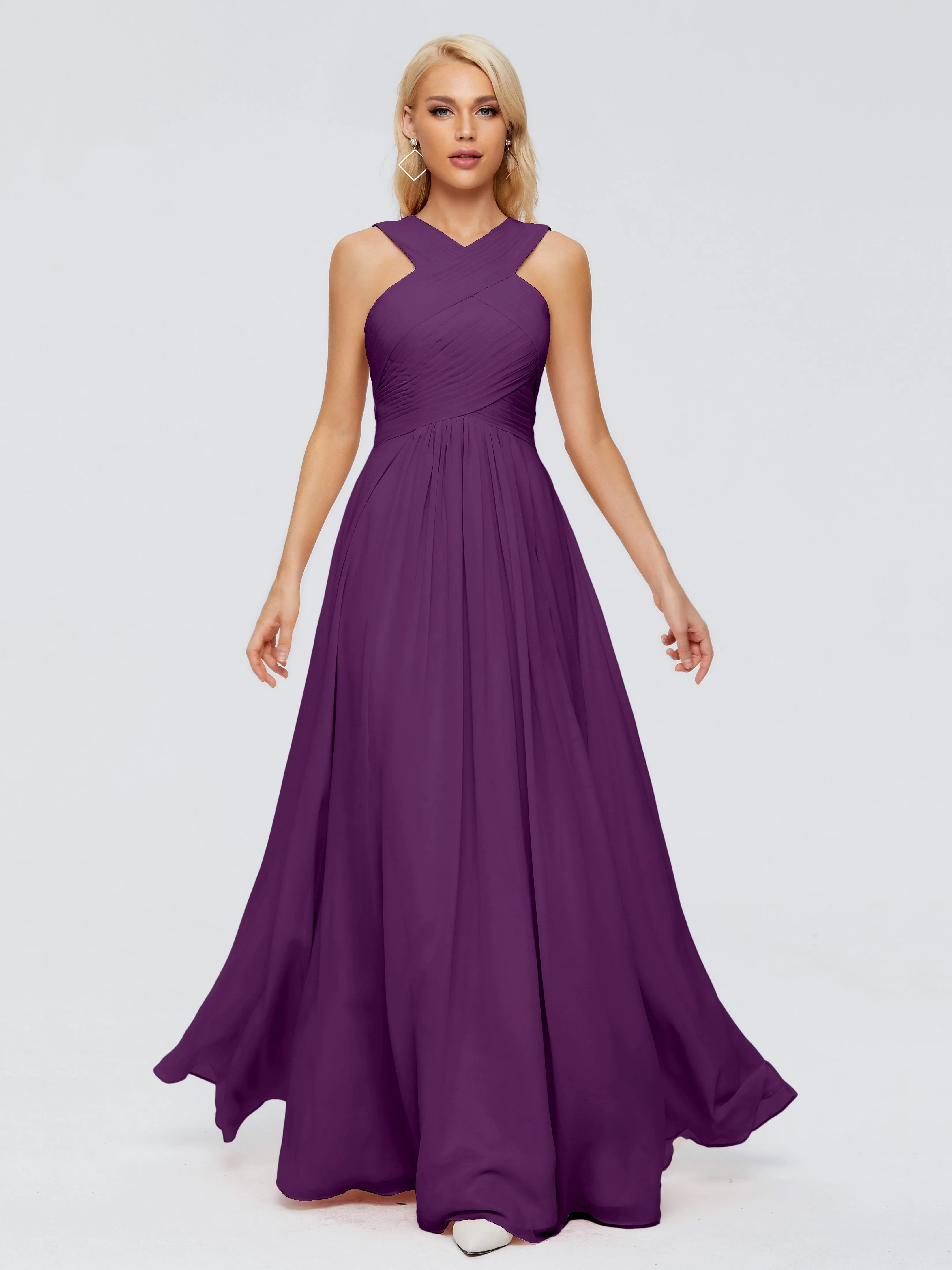 Aliyah Charming A-line Straps Chiffon Bridesmaid Dresses