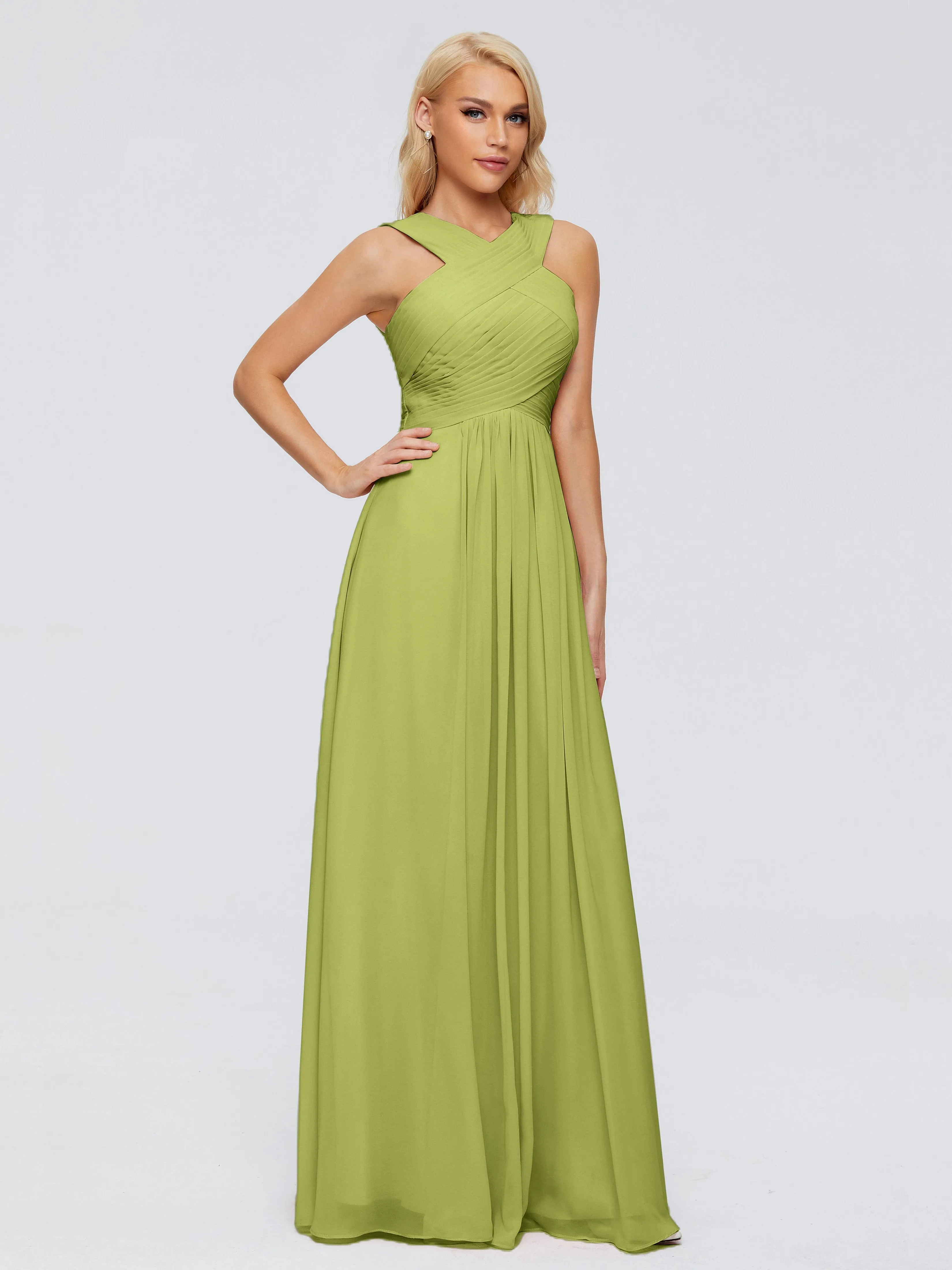 Aliyah Charming A-line Straps Chiffon Bridesmaid Dresses