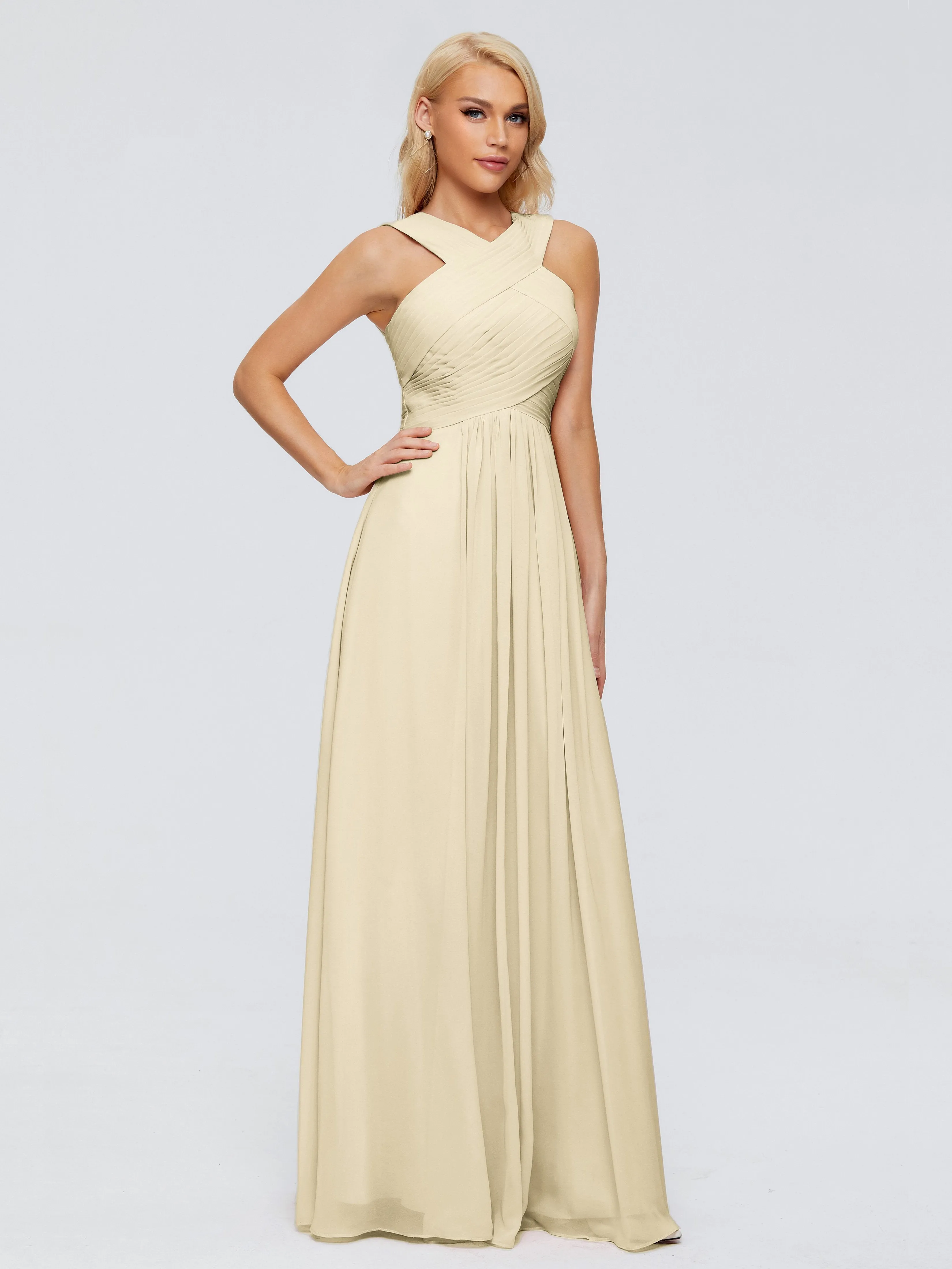 Aliyah Charming A-line Straps Chiffon Bridesmaid Dresses