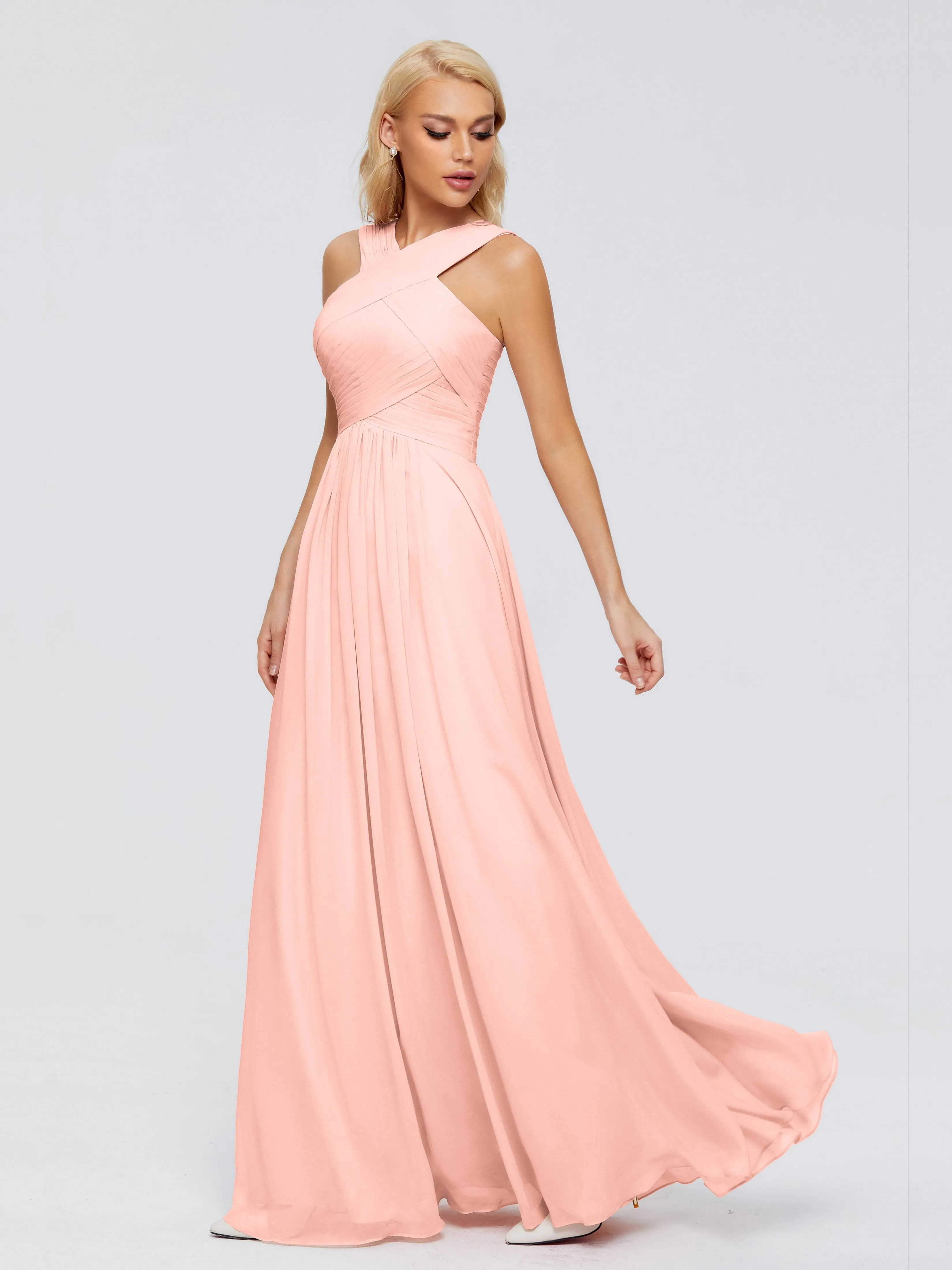 Aliyah Charming A-line Straps Chiffon Bridesmaid Dresses