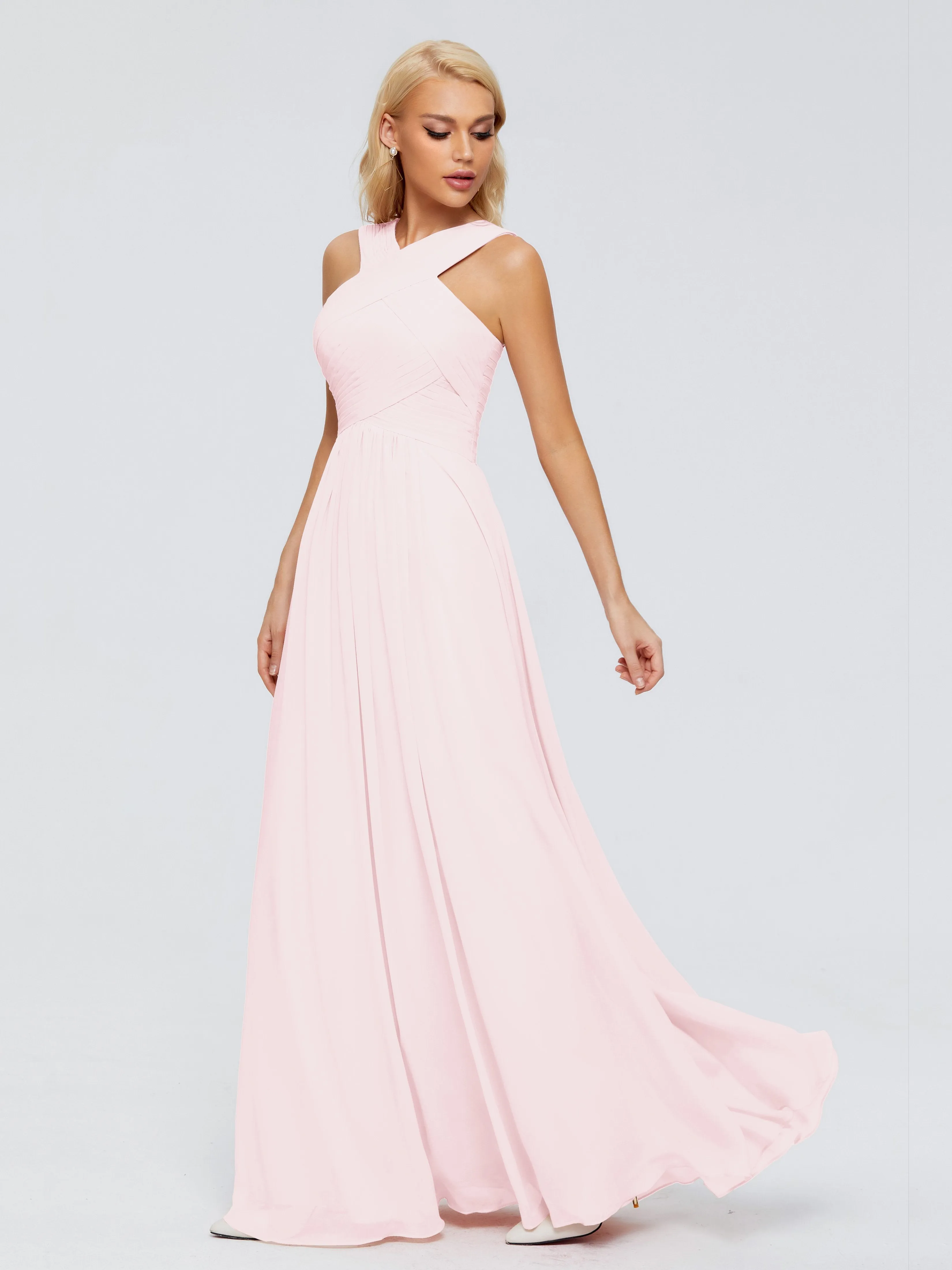 Aliyah Charming A-line Straps Chiffon Bridesmaid Dresses