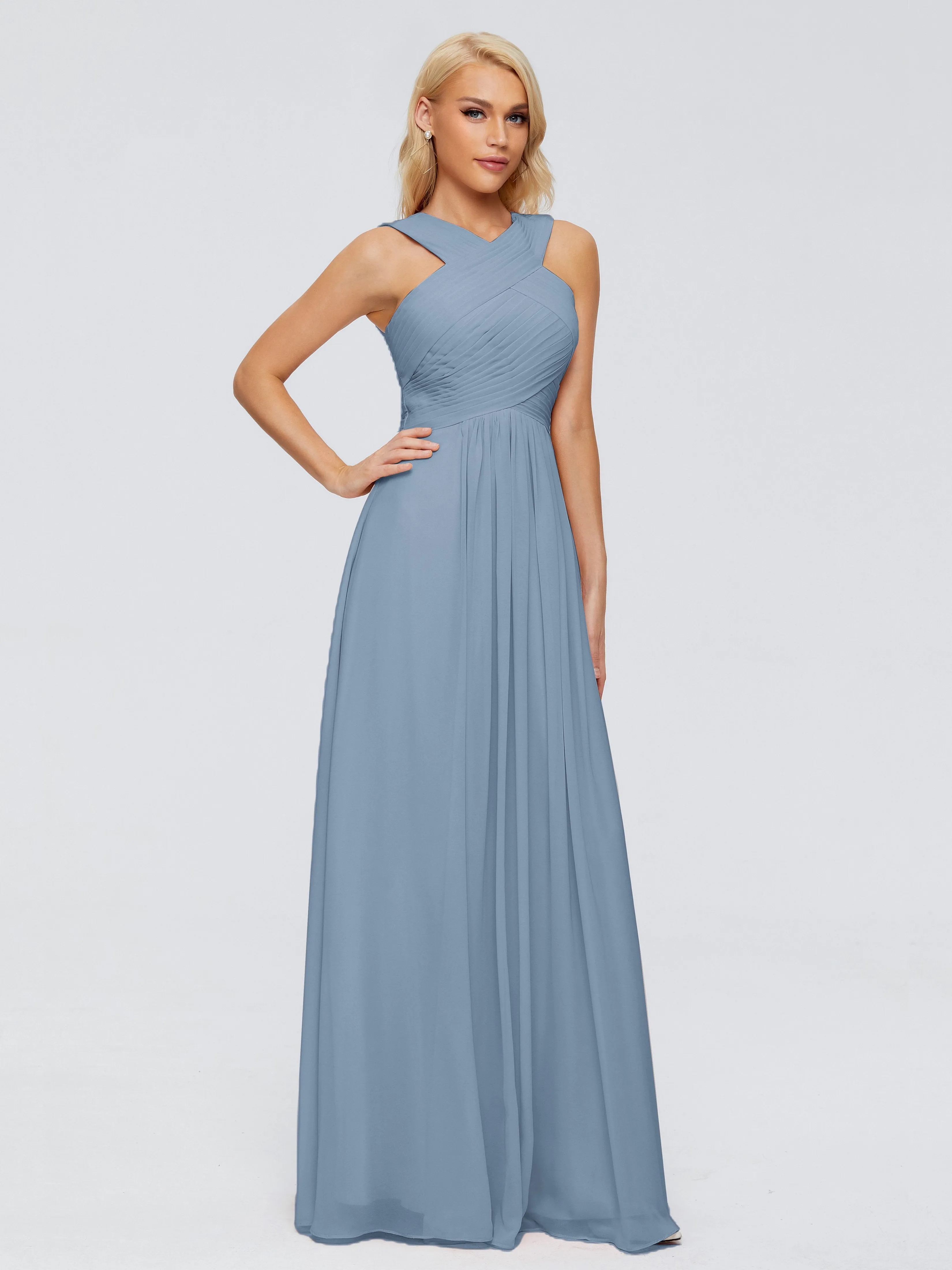 Aliyah Charming A-line Straps Chiffon Bridesmaid Dresses