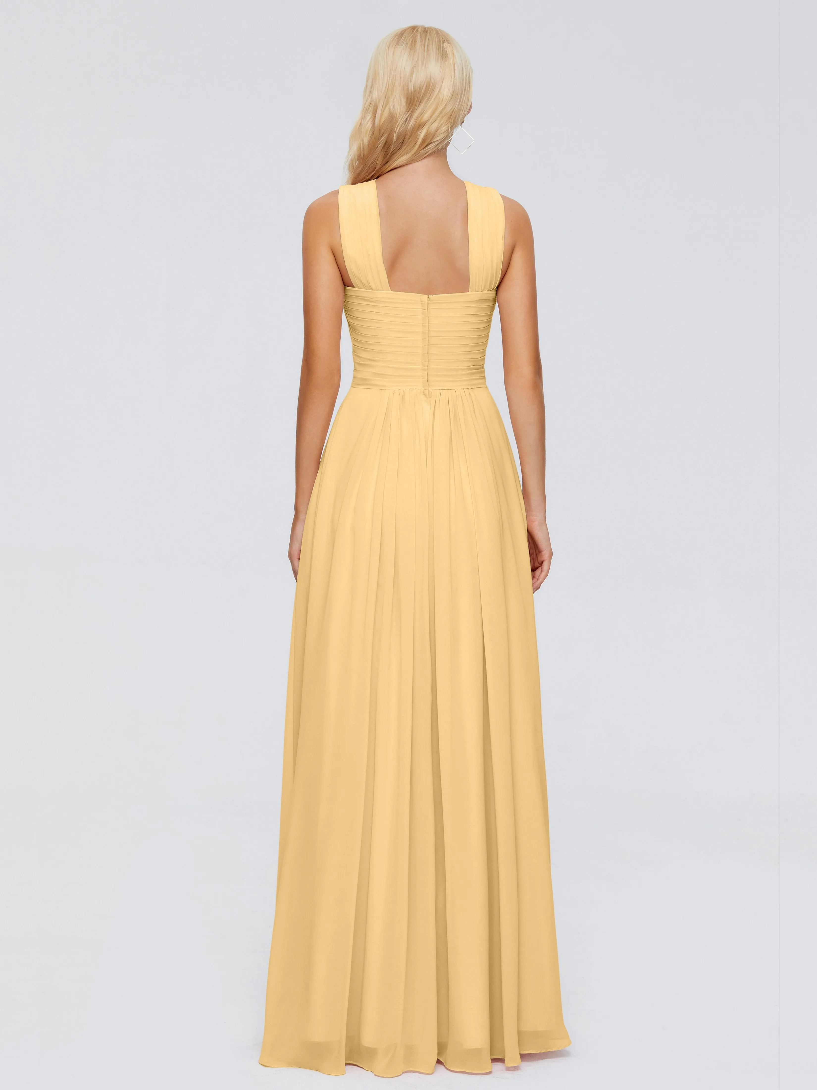 Aliyah Charming A-line Straps Chiffon Bridesmaid Dresses