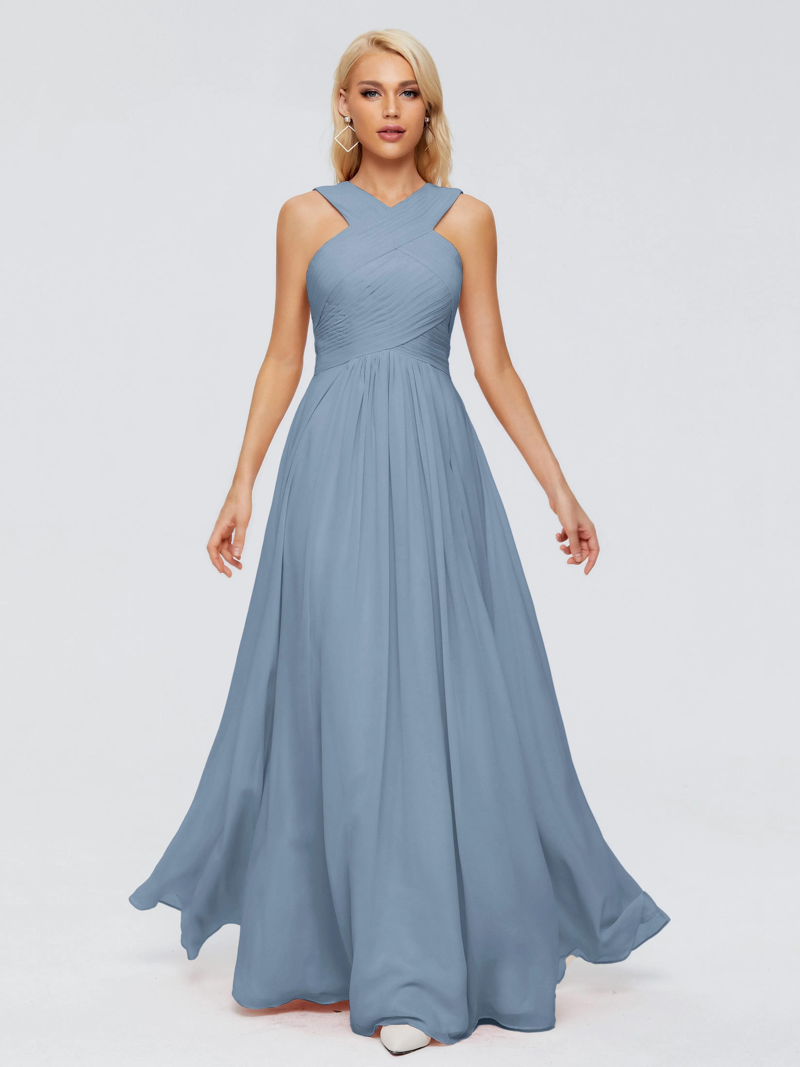 Aliyah Charming A-line Straps Chiffon Bridesmaid Dresses