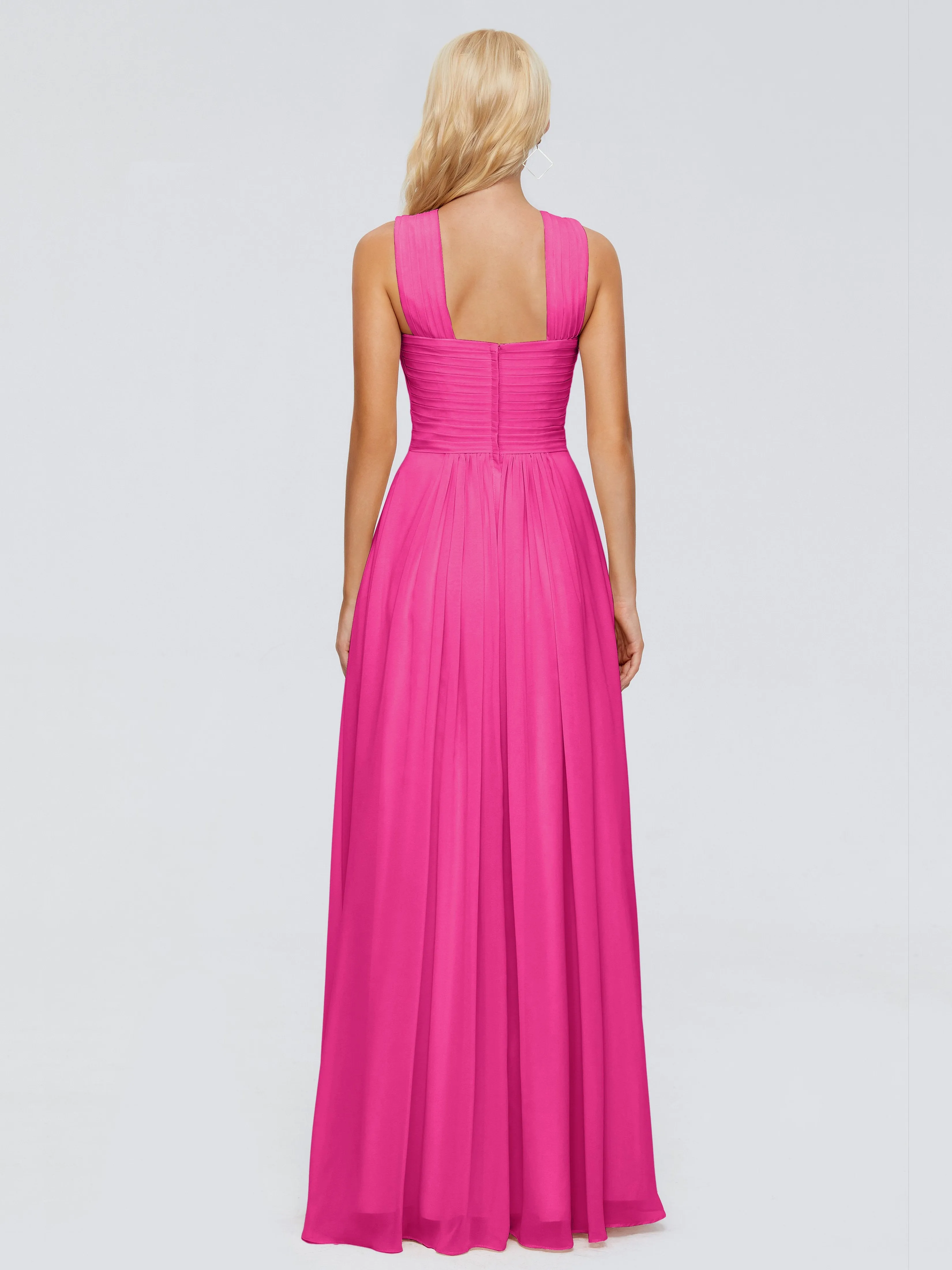 Aliyah Charming A-line Straps Chiffon Bridesmaid Dresses