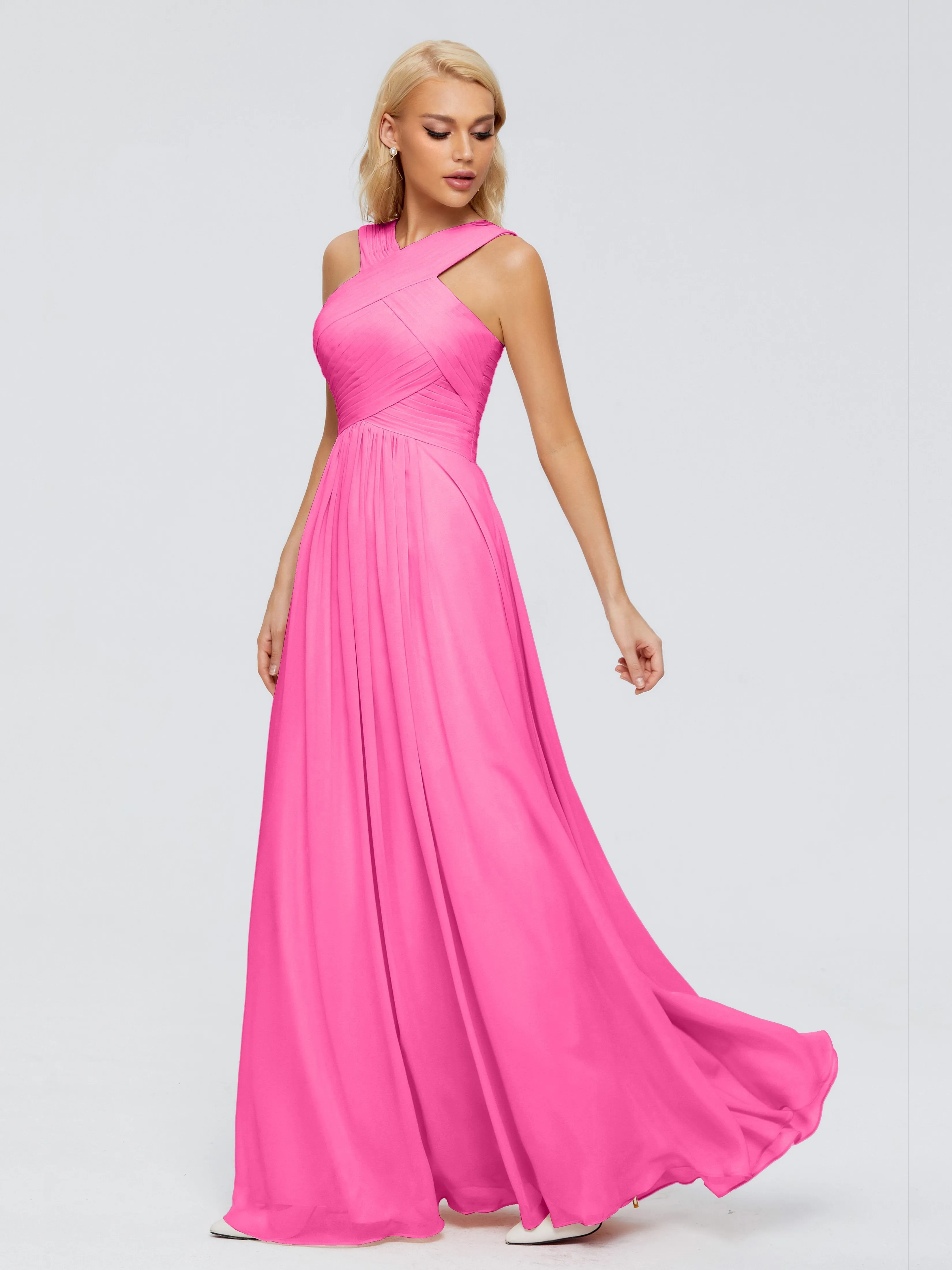 Aliyah Charming A-line Straps Chiffon Bridesmaid Dresses