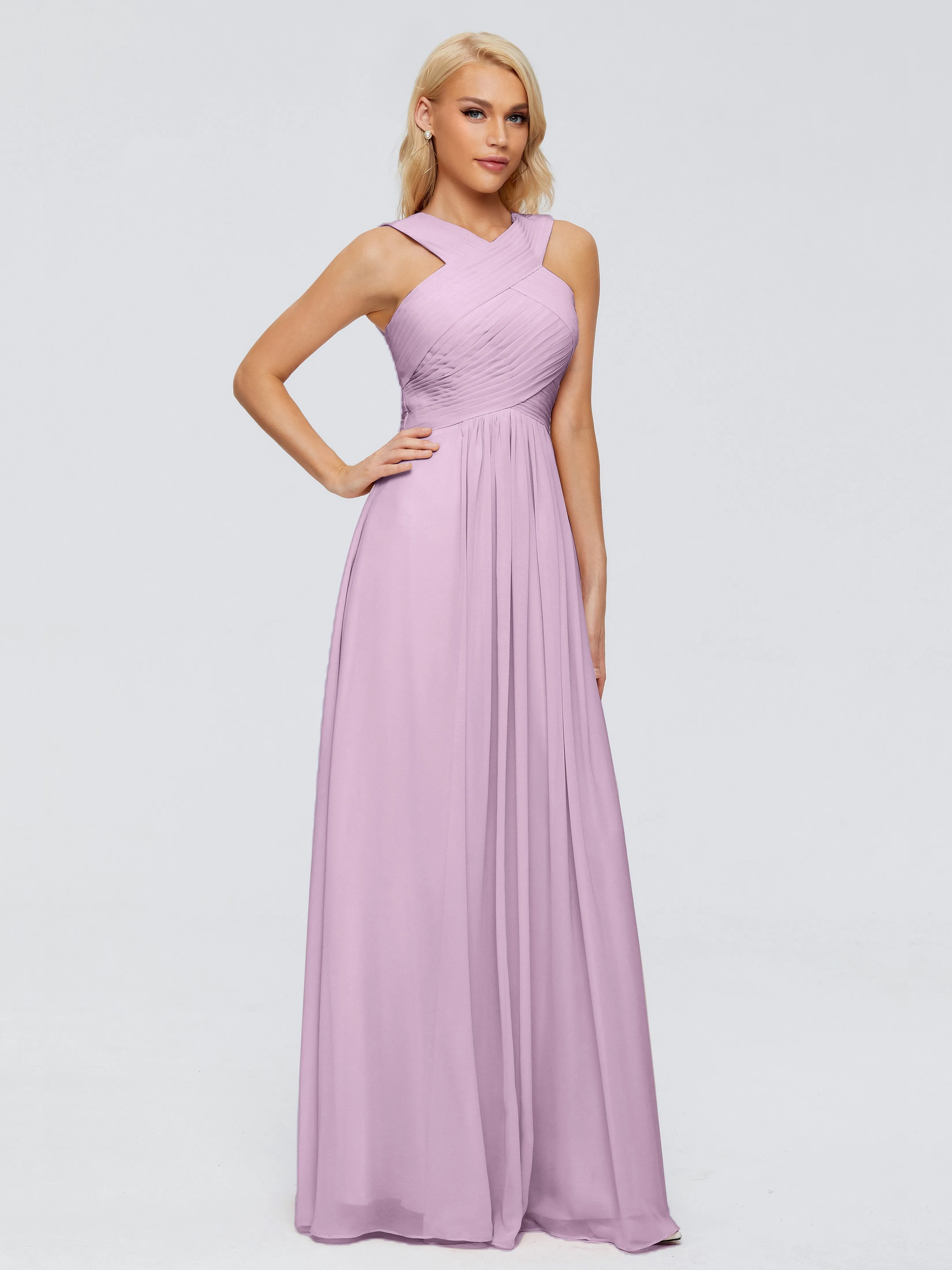 Aliyah Charming A-line Straps Chiffon Bridesmaid Dresses