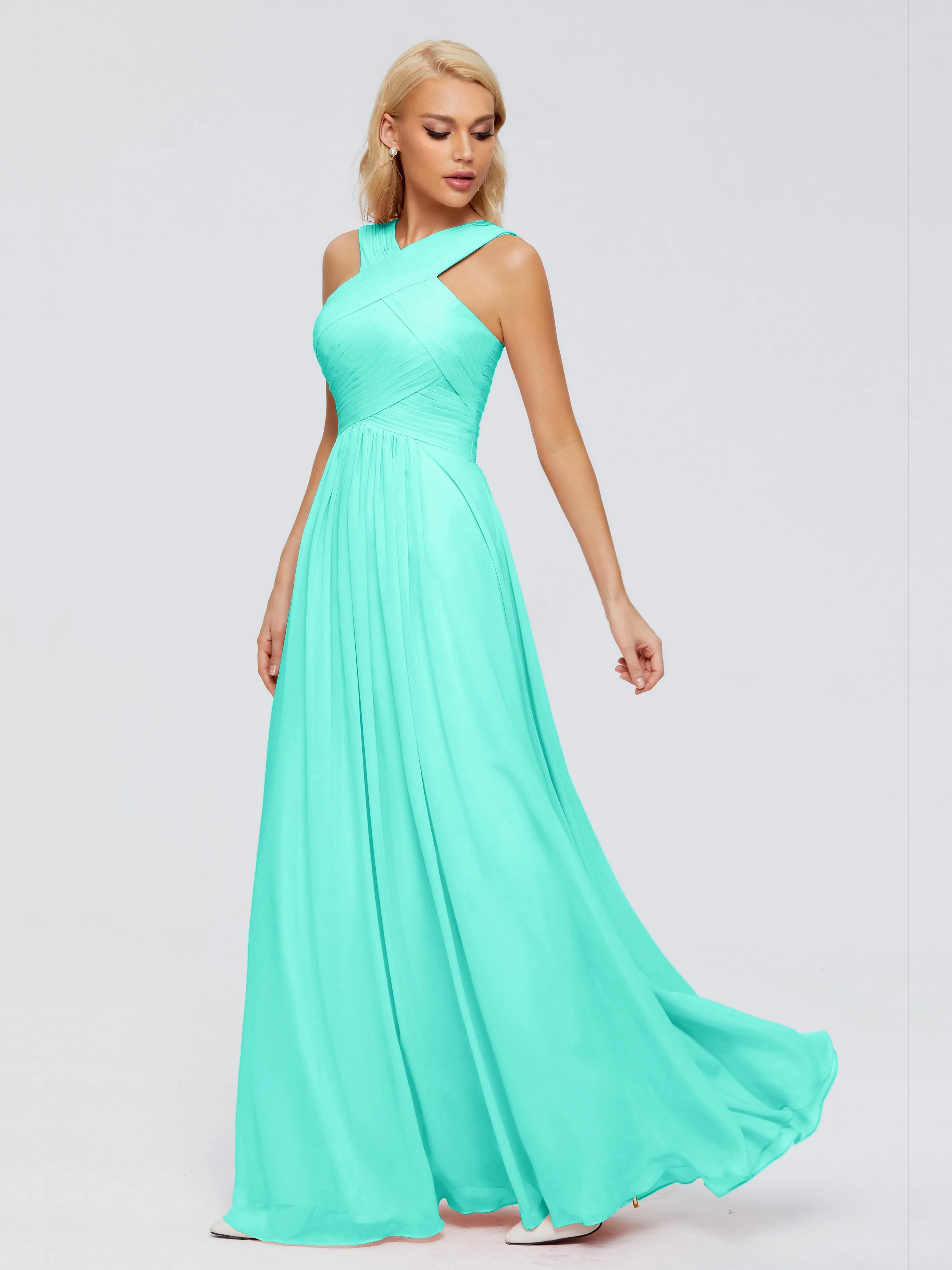 Aliyah Charming A-line Straps Chiffon Bridesmaid Dresses