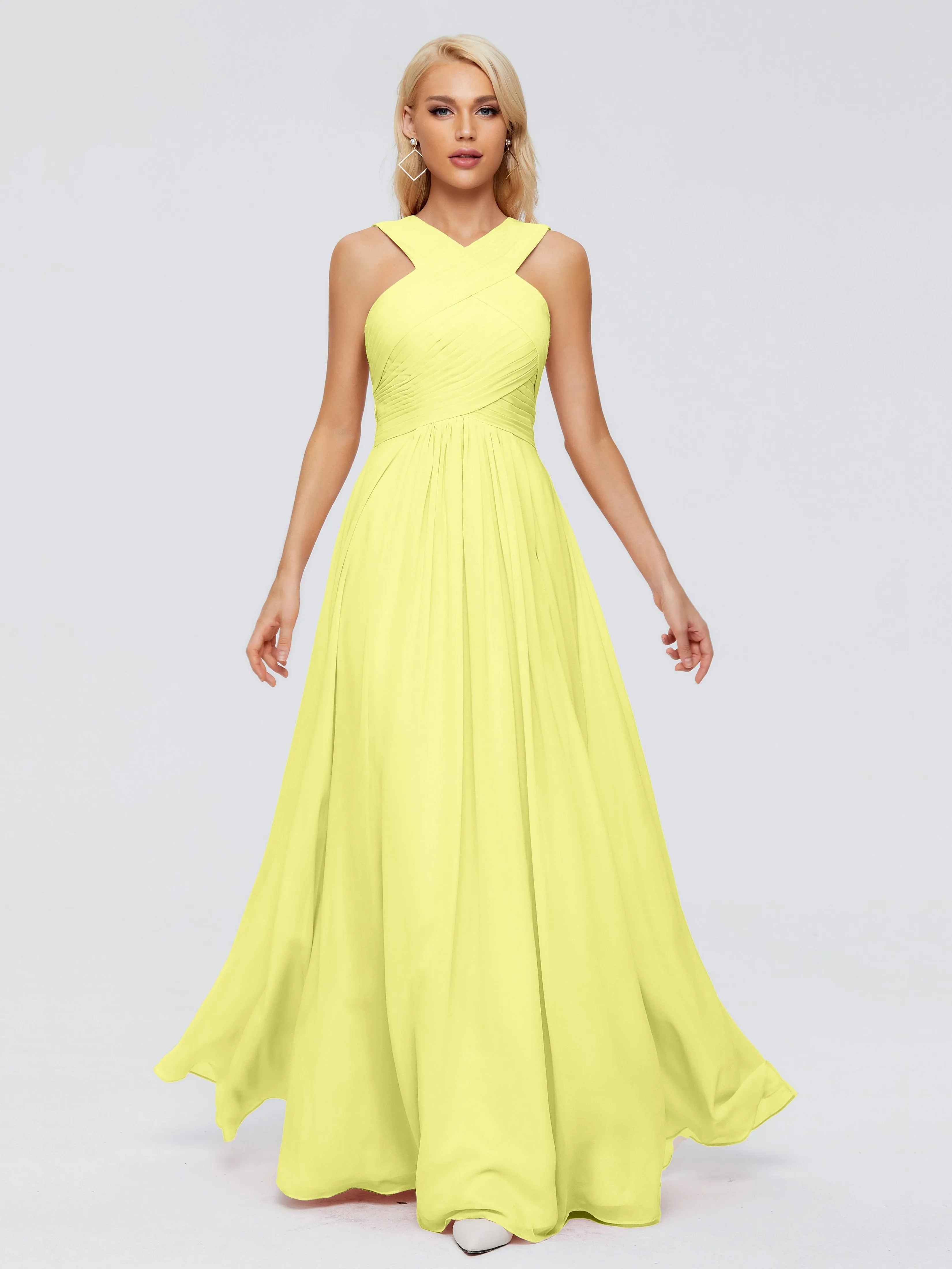 Aliyah Charming A-line Straps Chiffon Bridesmaid Dresses