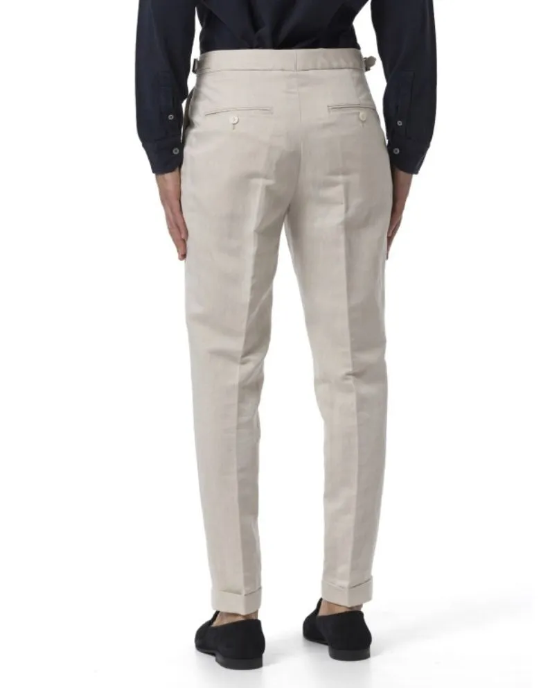 Boss Linen Trousers - Beige