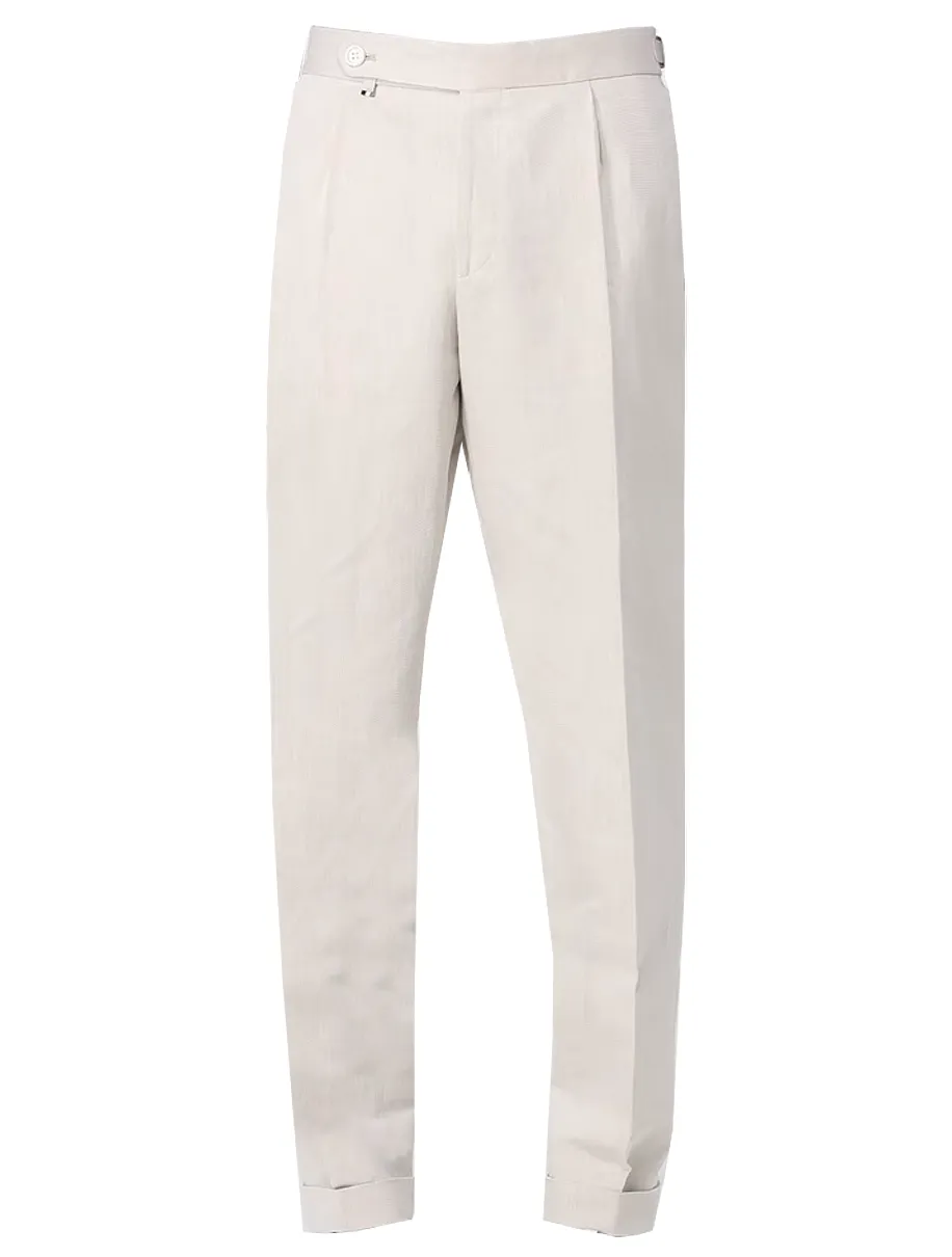 Boss Linen Trousers - Beige