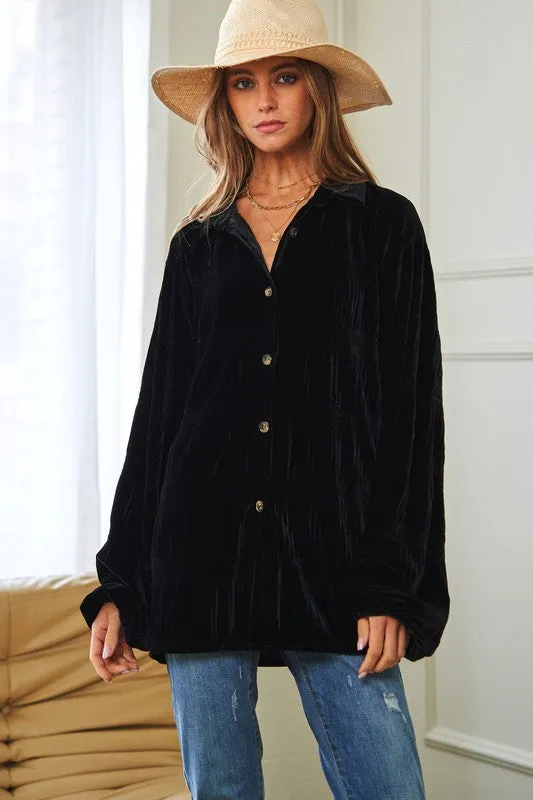 Button Front Loose Fit Shirt