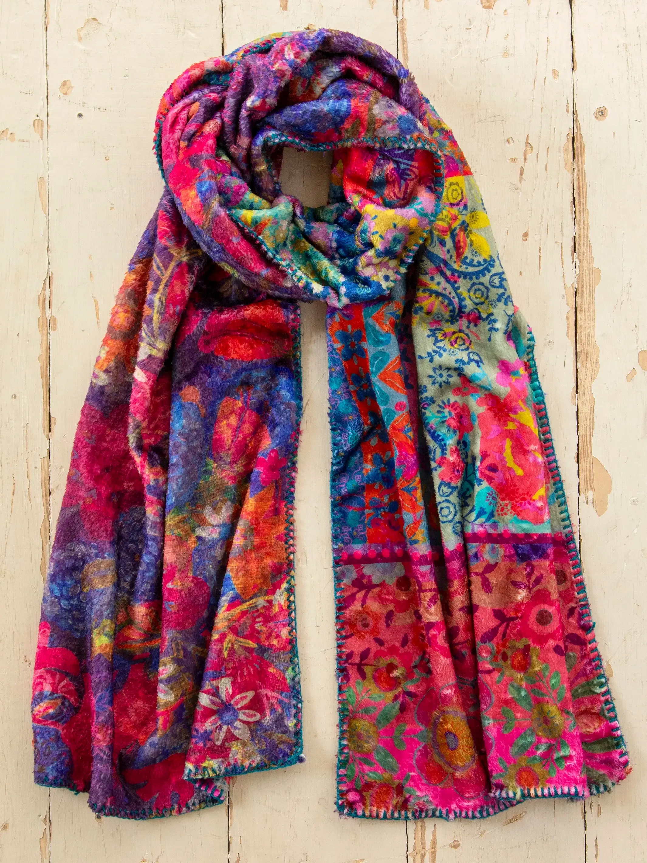 Cozy Blanket Scarf - Rainbow Bandana Patchwork