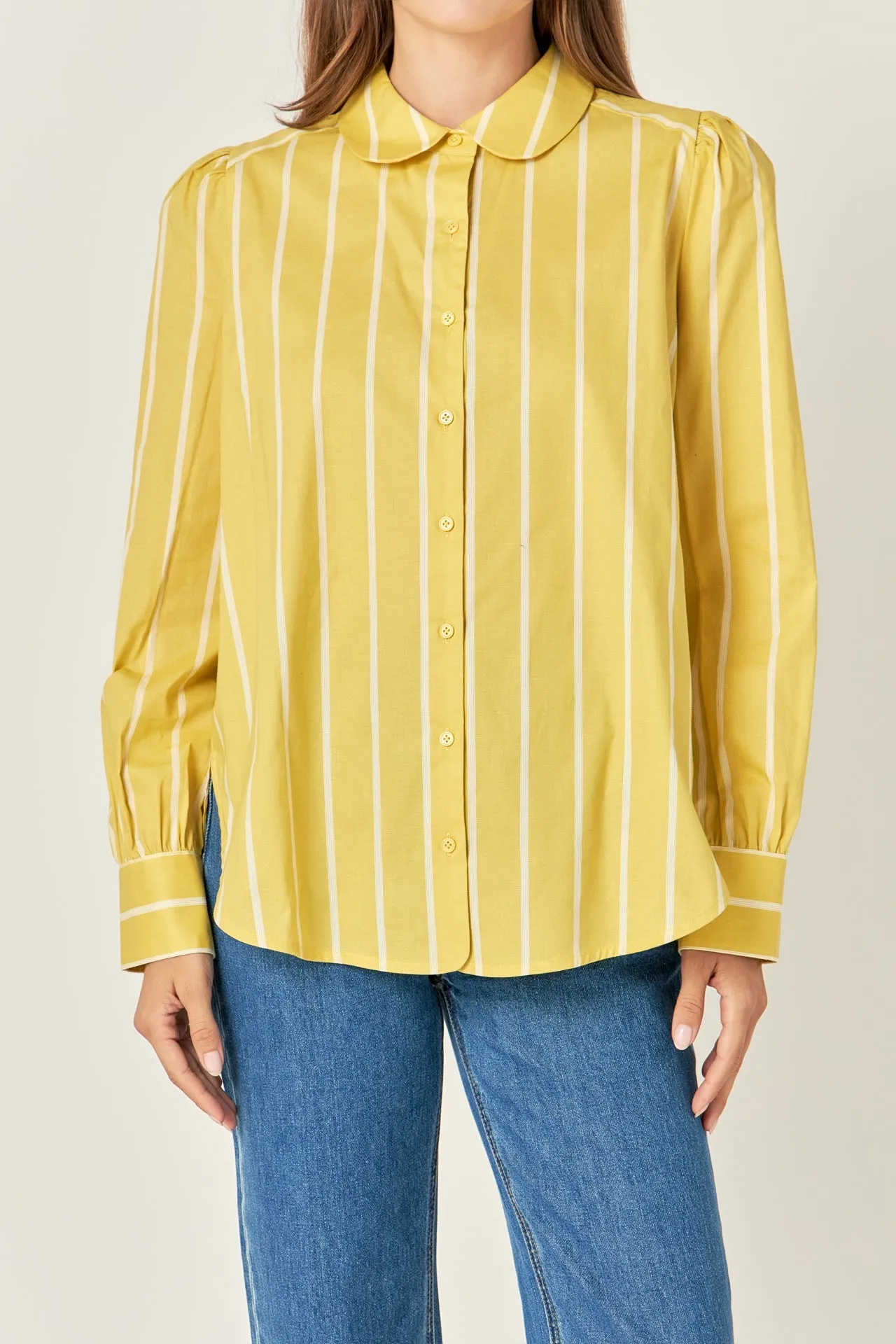 English Factory - Round Collar Stripe Shirt