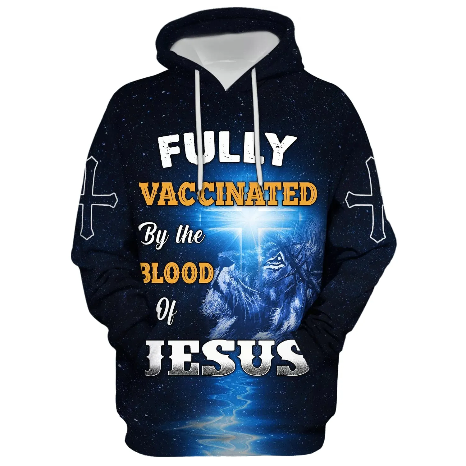 Fully Vaccinated By The Blood Of Jesus Hoodie - Men & Women Christian Hoodie - 3D Printed Hoodie