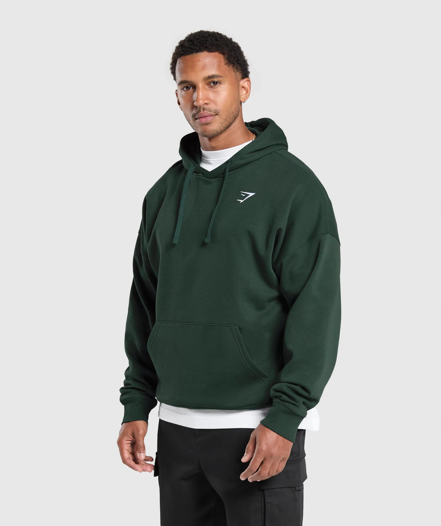 Gymshark Crest Oversized Hoodie - Victory Green