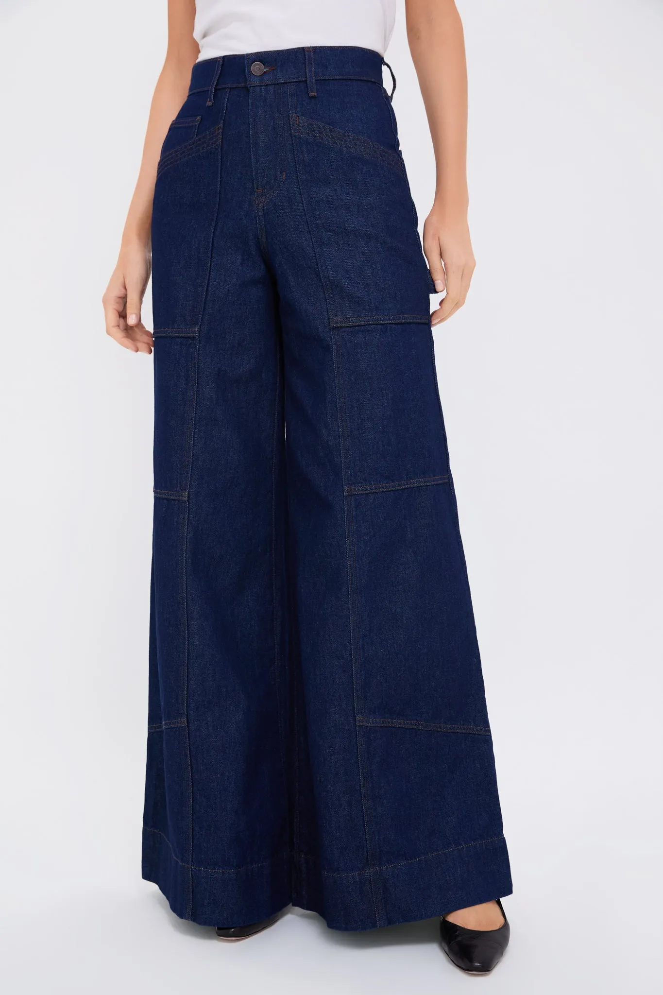 Indigo Rinse Freddy High Rise Wide Leg