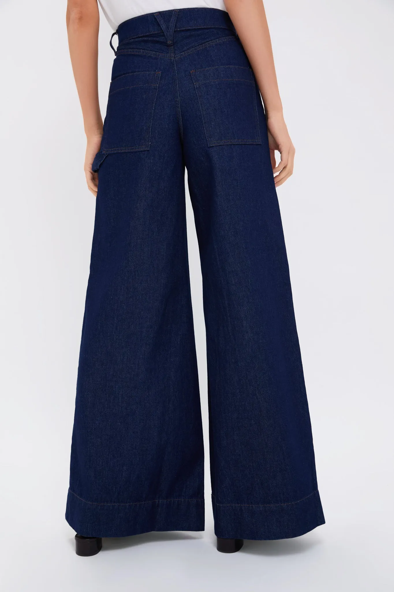 Indigo Rinse Freddy High Rise Wide Leg