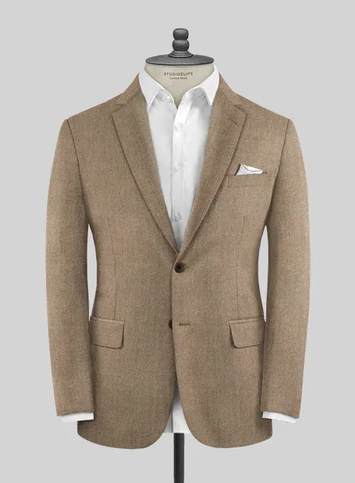 Italian Wool Cashmere Taupe Beige Jacket