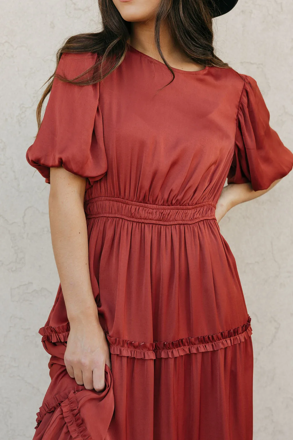 Jannette Dress-Burnt Umber