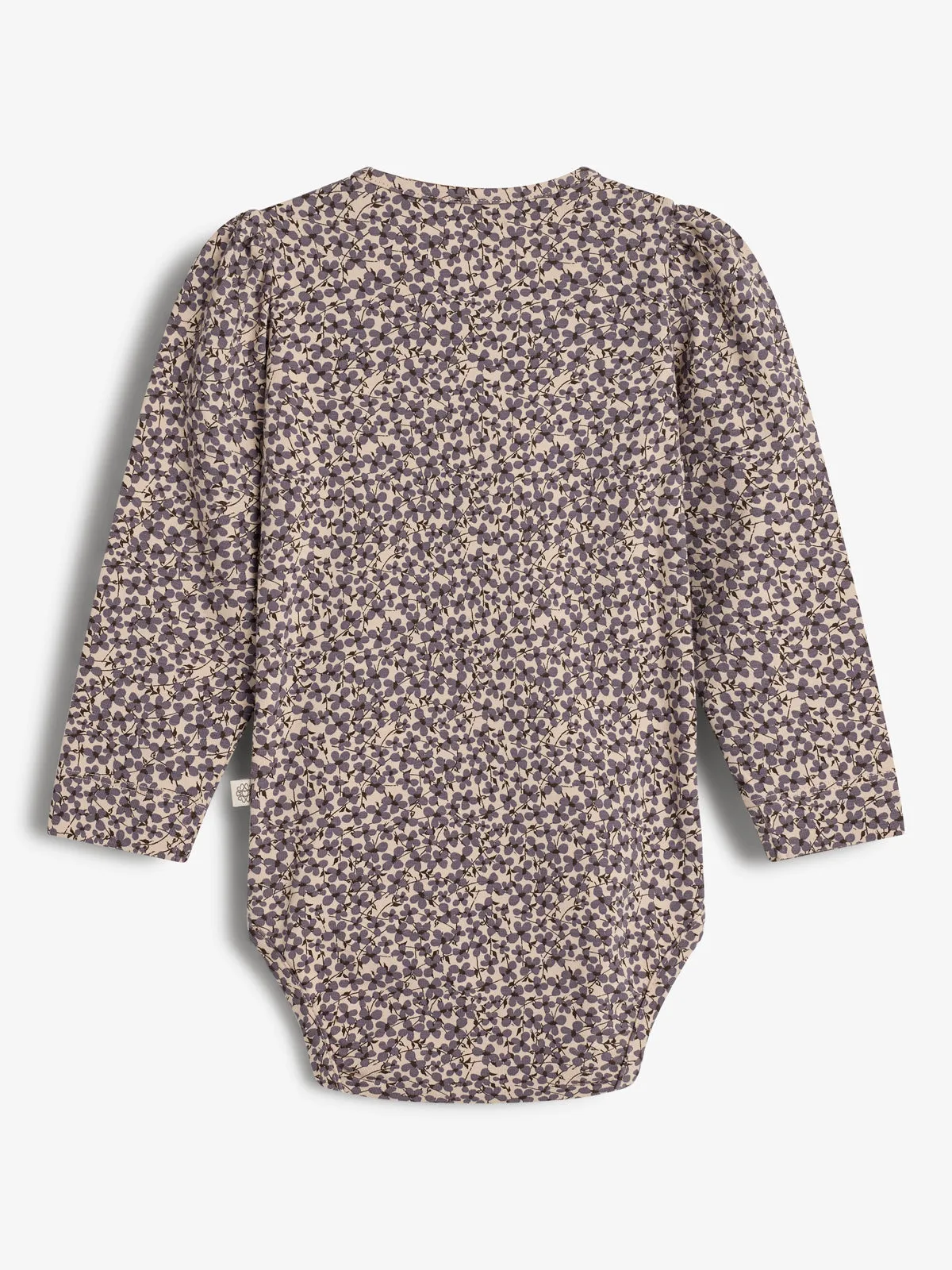 Jersey Bodysuit w. Ditsy Print - Little - Dusty Purple