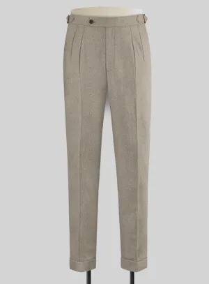 Light Weight Light Brown Highland Tweed Trousers