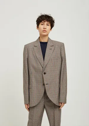 Micro Check Wool Blazer