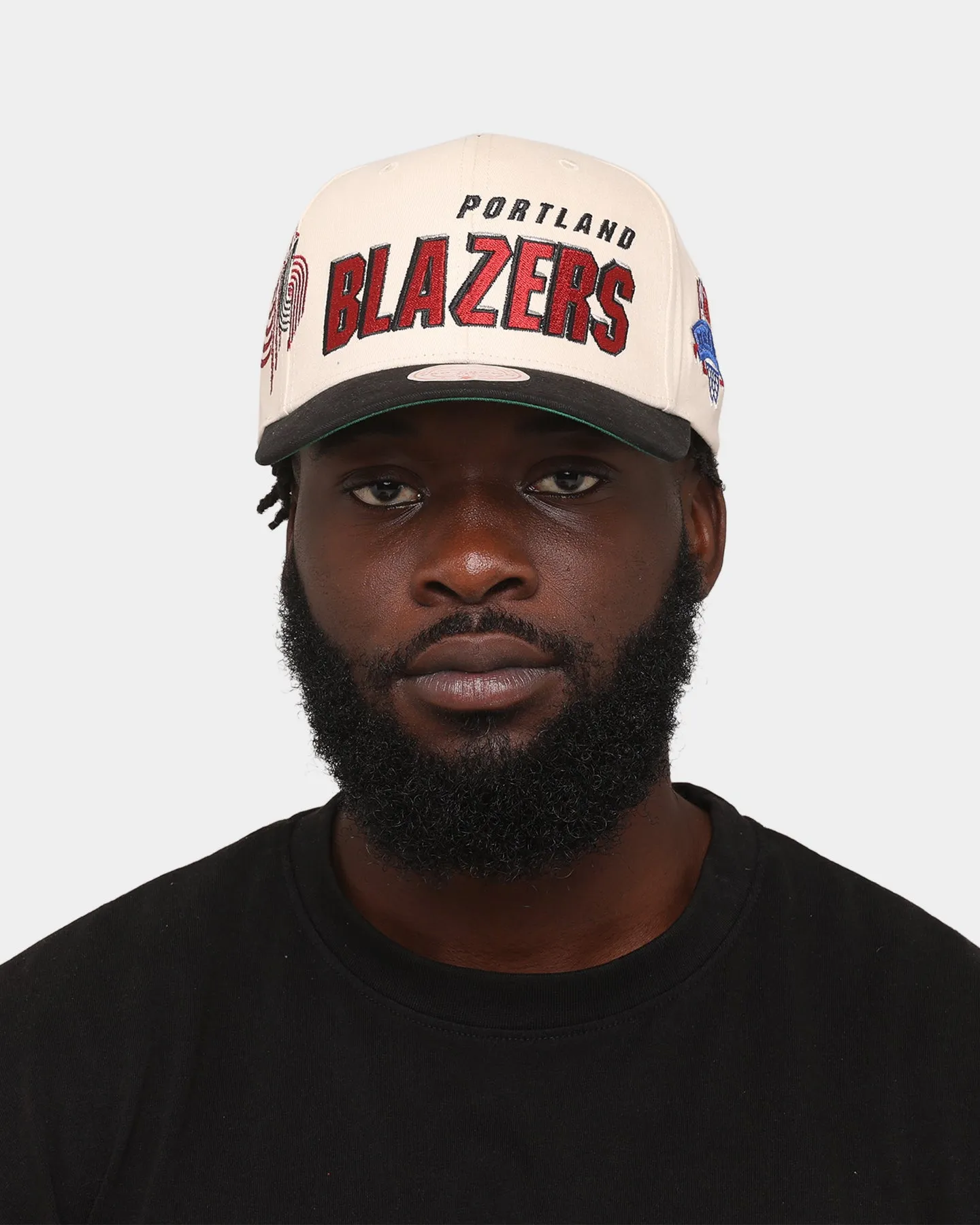 Mitchell & Ness Portland Blazers '96 Draft' Pro Crown Snapback Off White