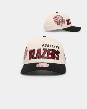 Mitchell & Ness Portland Blazers '96 Draft' Pro Crown Snapback Off White