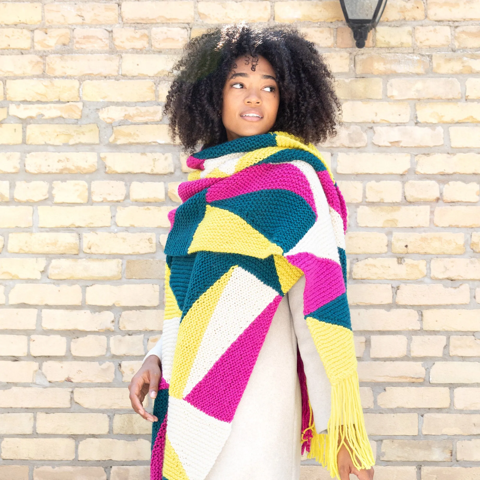 Patons Prism Paradise Knit Blanket Scarf