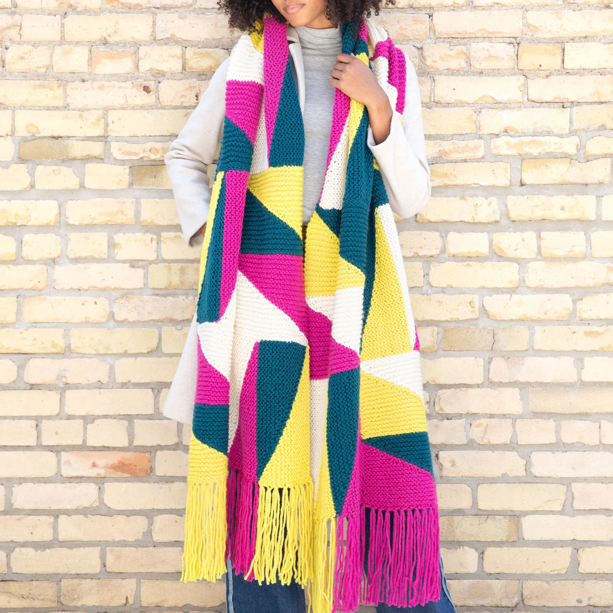 Patons Prism Paradise Knit Blanket Scarf