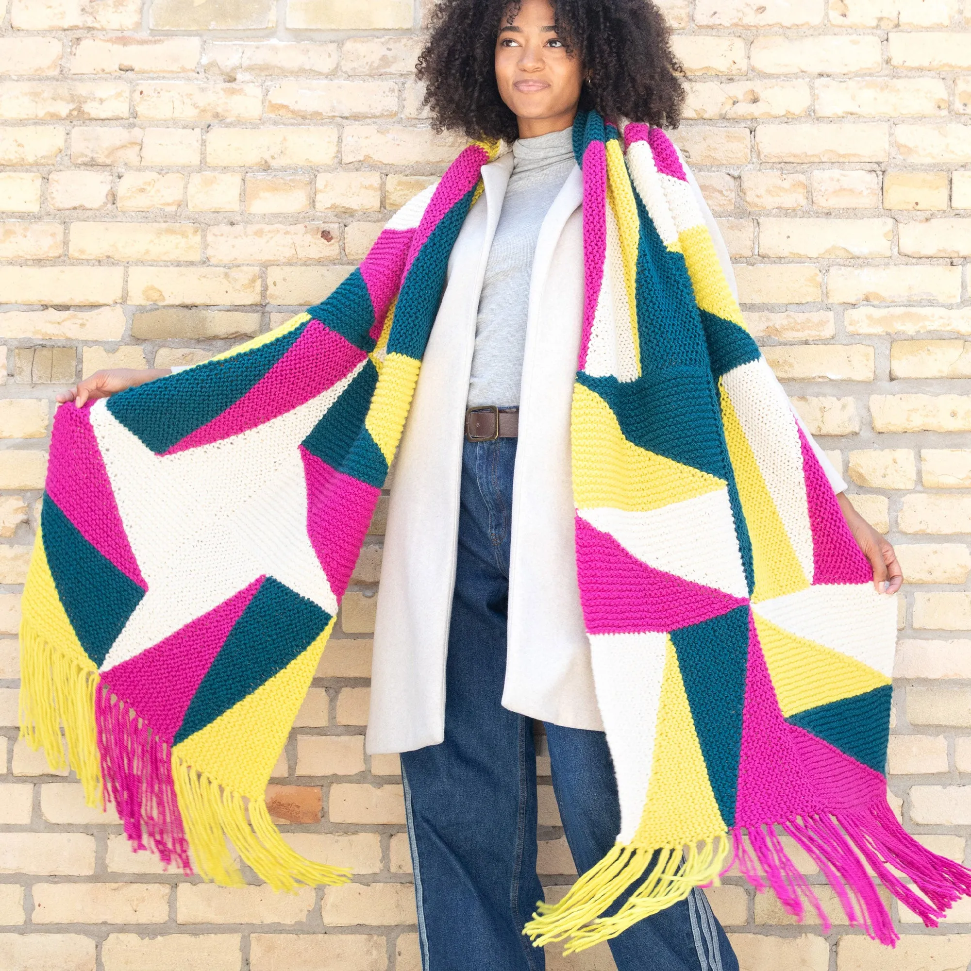 Patons Prism Paradise Knit Blanket Scarf