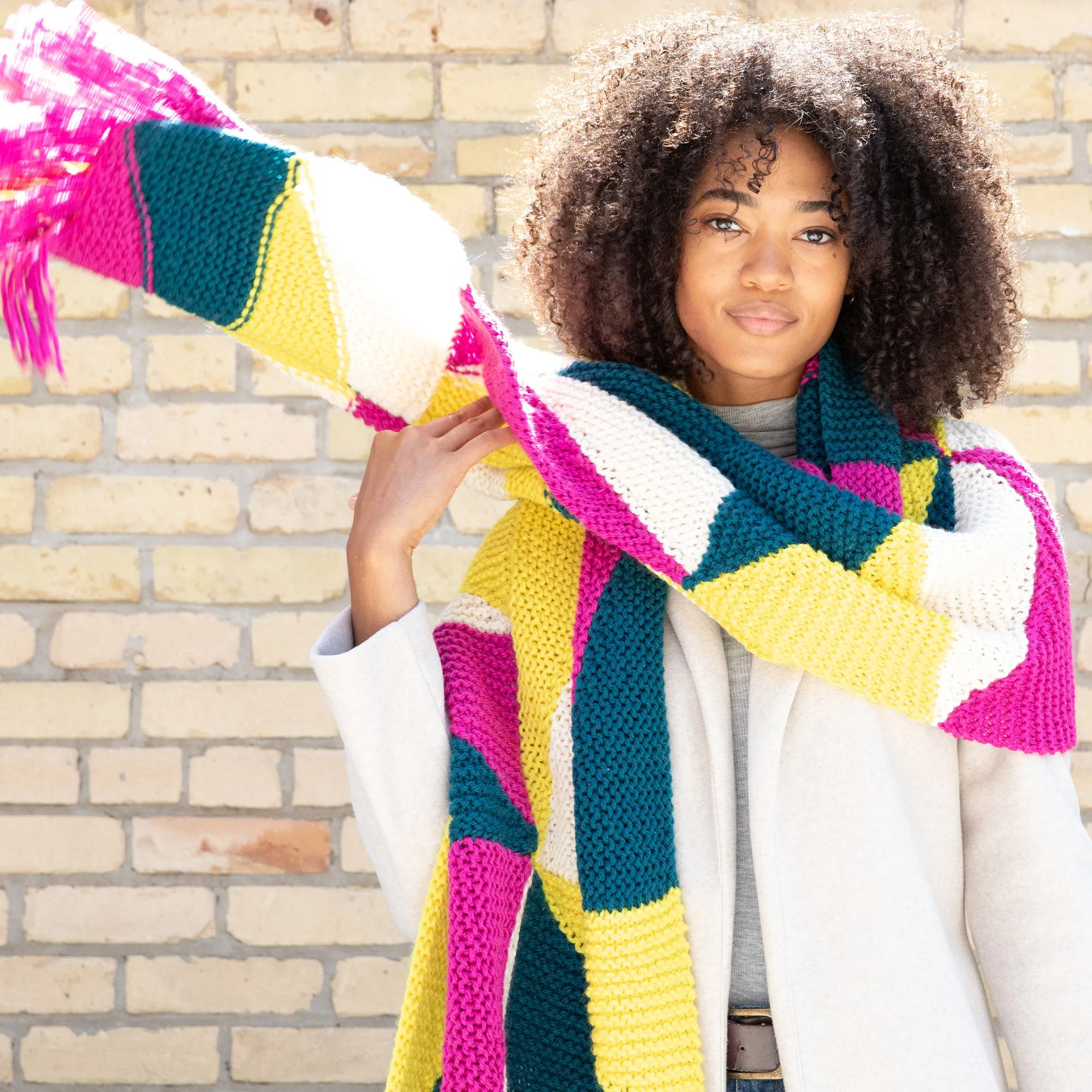 Patons Prism Paradise Knit Blanket Scarf