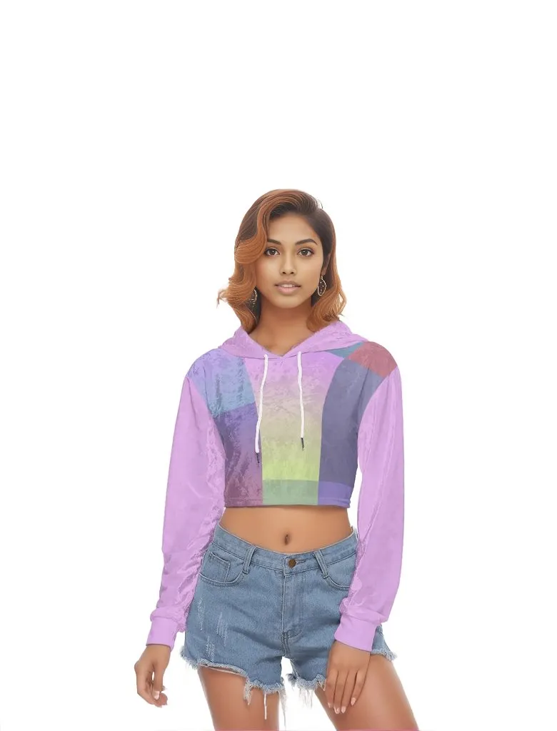 Paxx 2 Womens Crop Top Hoodie|Velvet