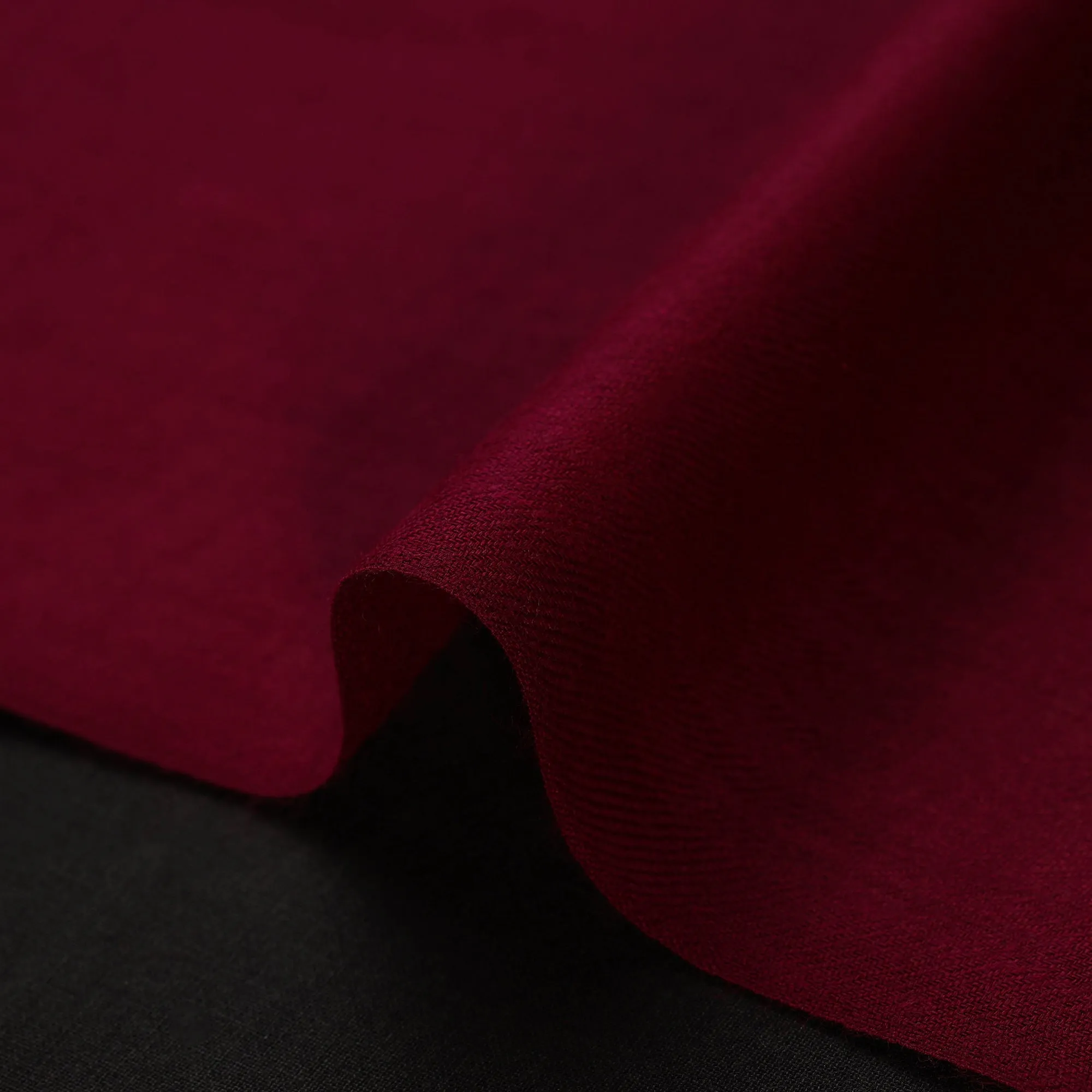 Red - Plain Merino Wool Fabric 08