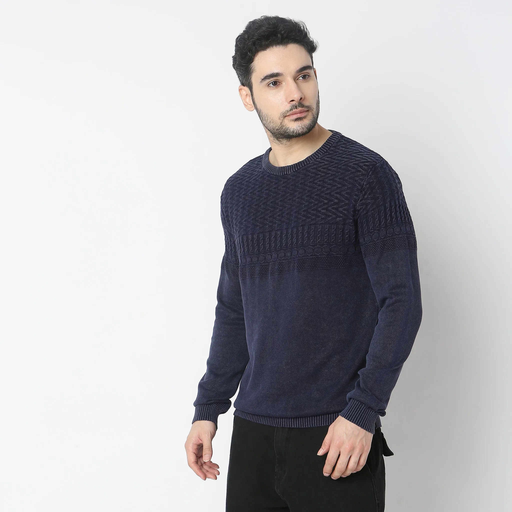 Regular Fit Structured Sweater