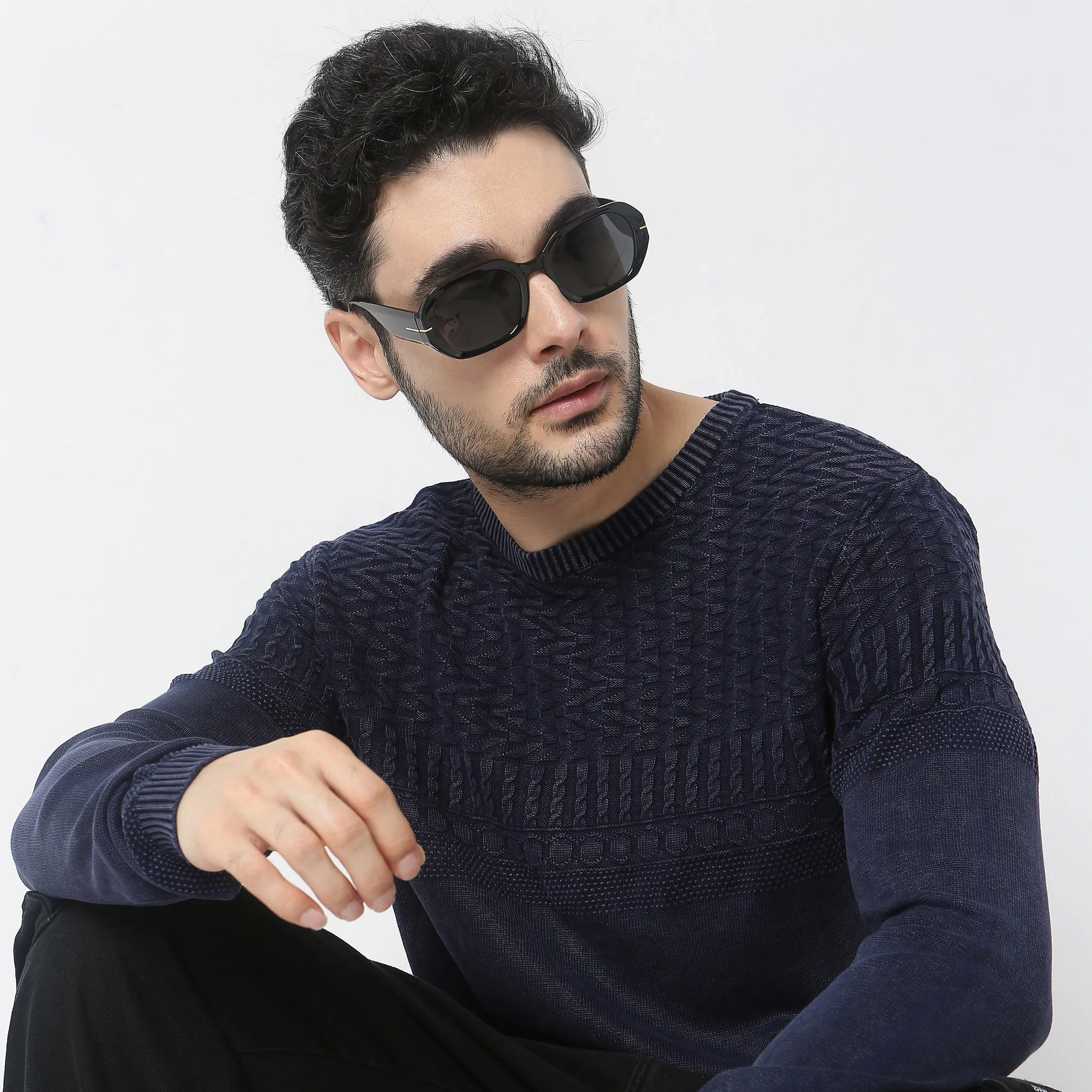 Regular Fit Structured Sweater