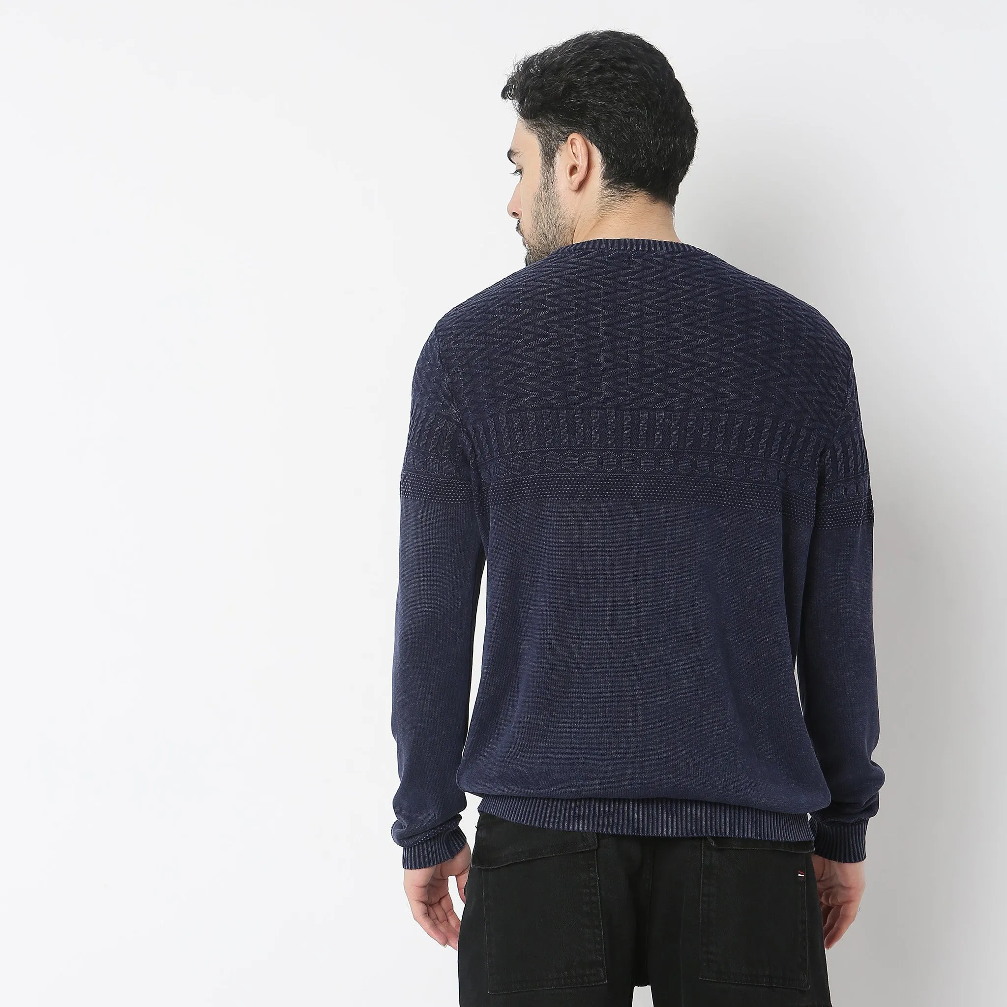 Regular Fit Structured Sweater