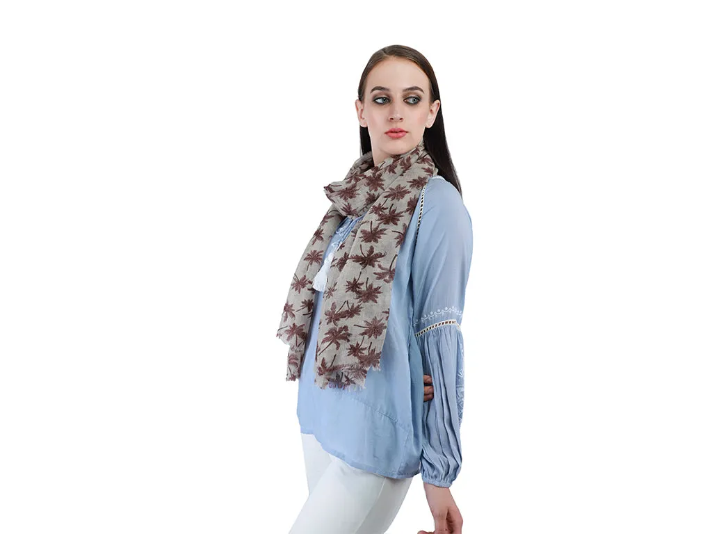 Serene Forest Floral Scarf