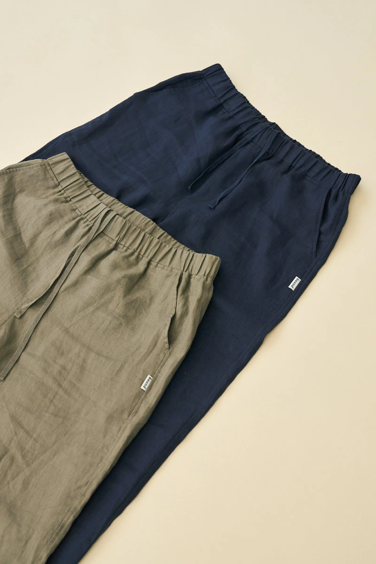 SEVILLE LINEN TROUSERS - KHAKI