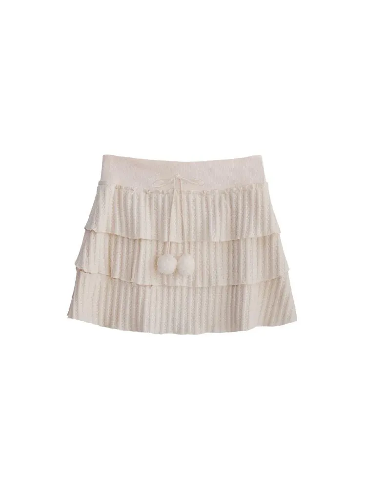 Sic Astra Snow Angel Knitting Mini Skirt