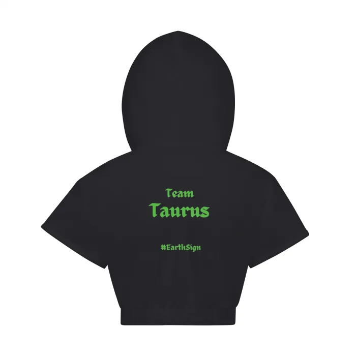 Taurus Hem Crop Hooded Top