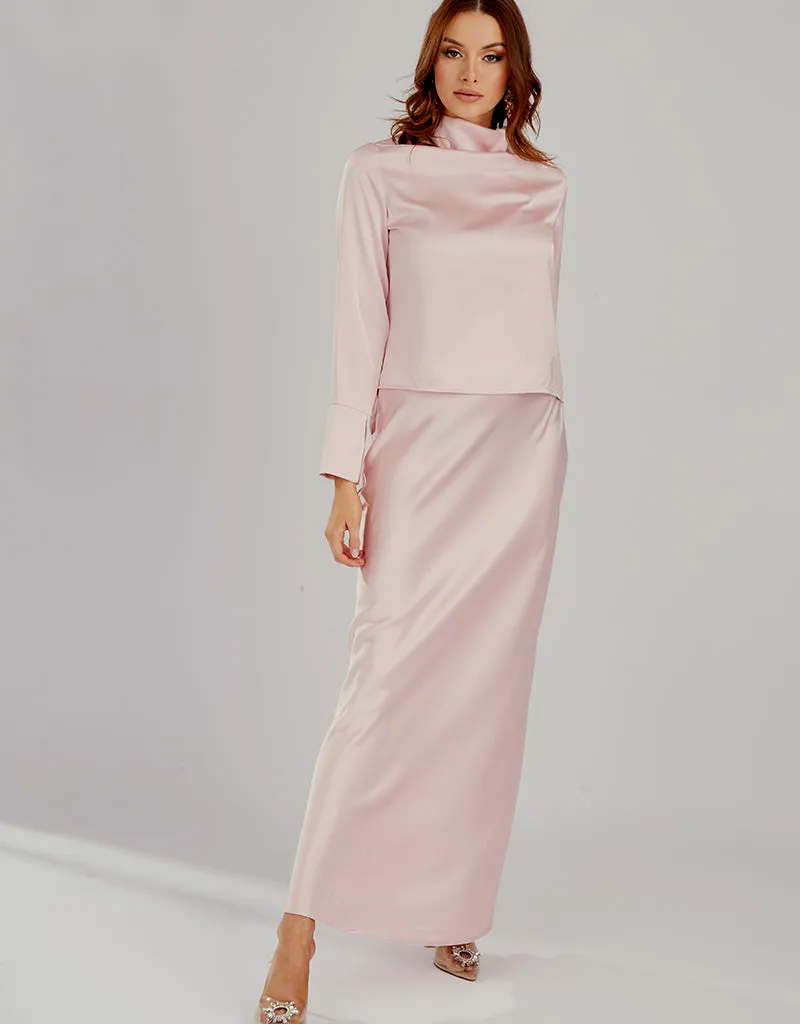 The Crescent Modish Satin Skirt - Light Shades