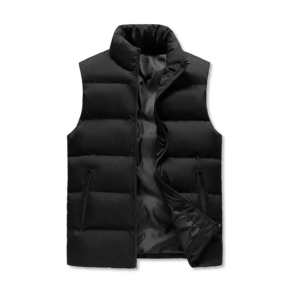 Unisex Lightweight All Over Printing Stand Collar Zip Up Puffer Vest